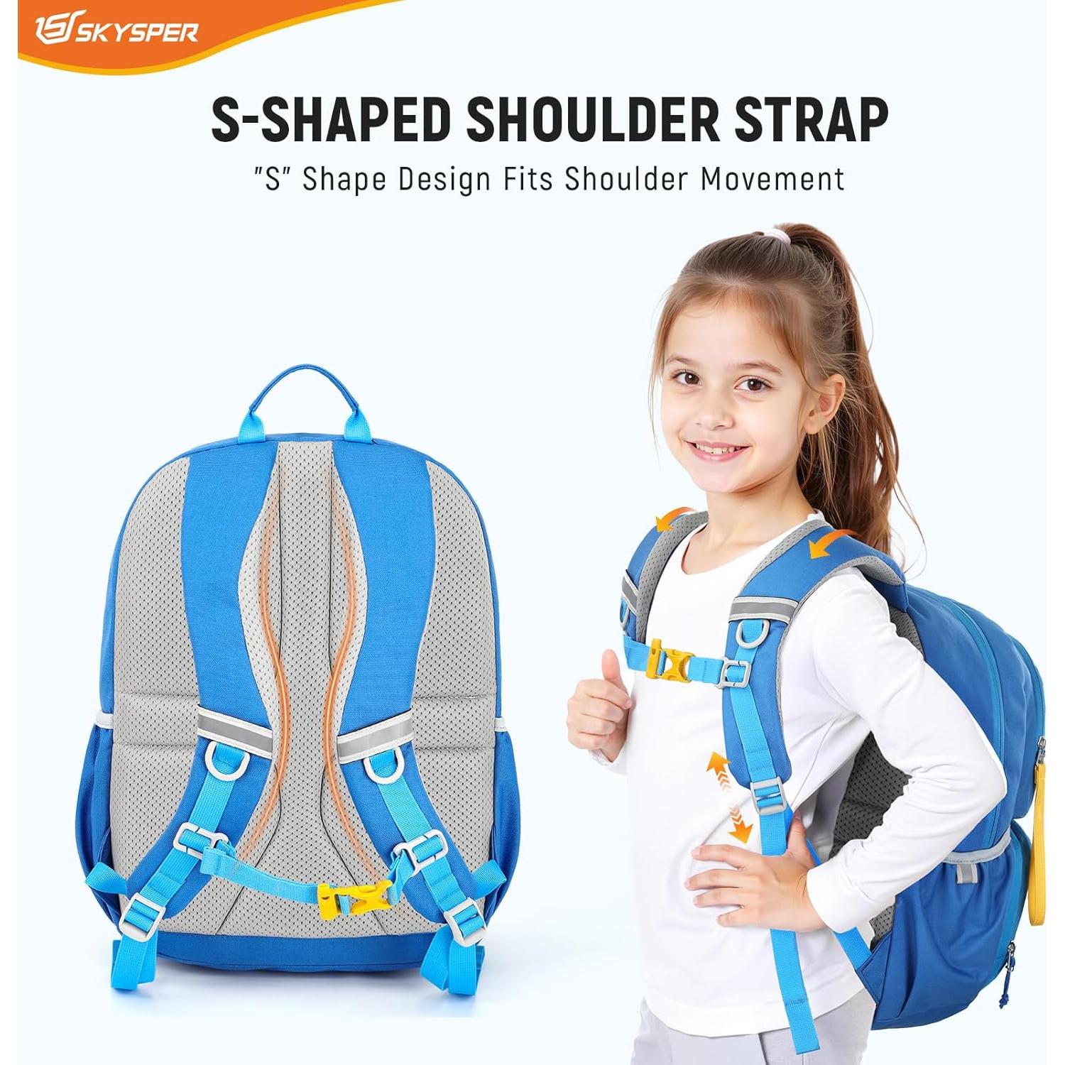 Mochila Escolar SKYSPER Niños 40x27x18 cm Azul Acolchada