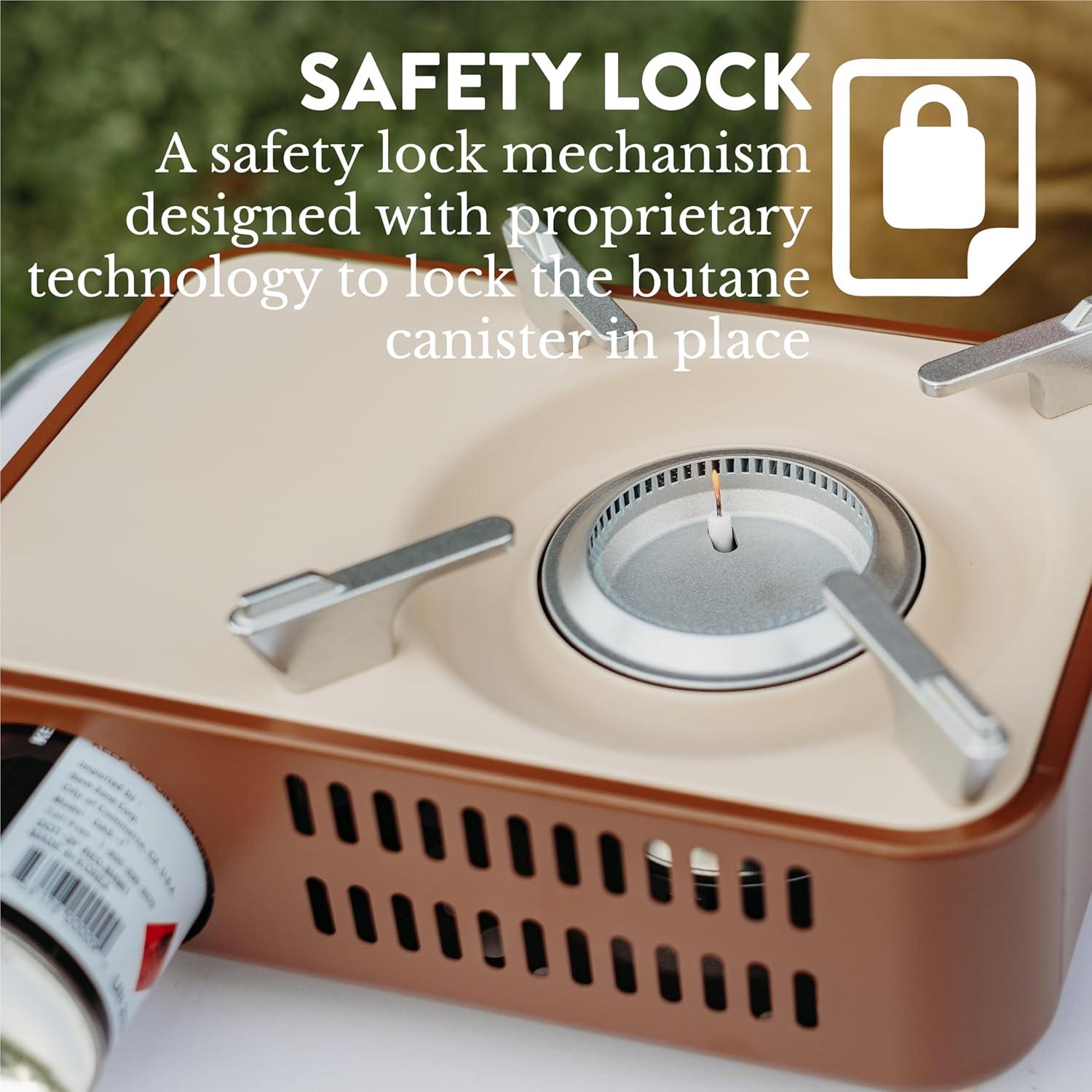 Estufa de Gas Portátil Gas One Butano 6800 BTU Camping Marrón