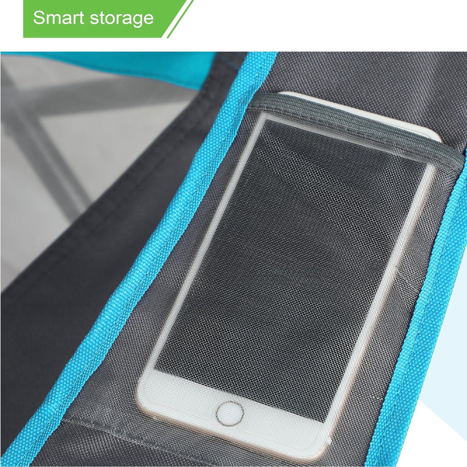 Silla de Lounge Plegable ALPHA CAMP con Toldo Rojo 135 cm