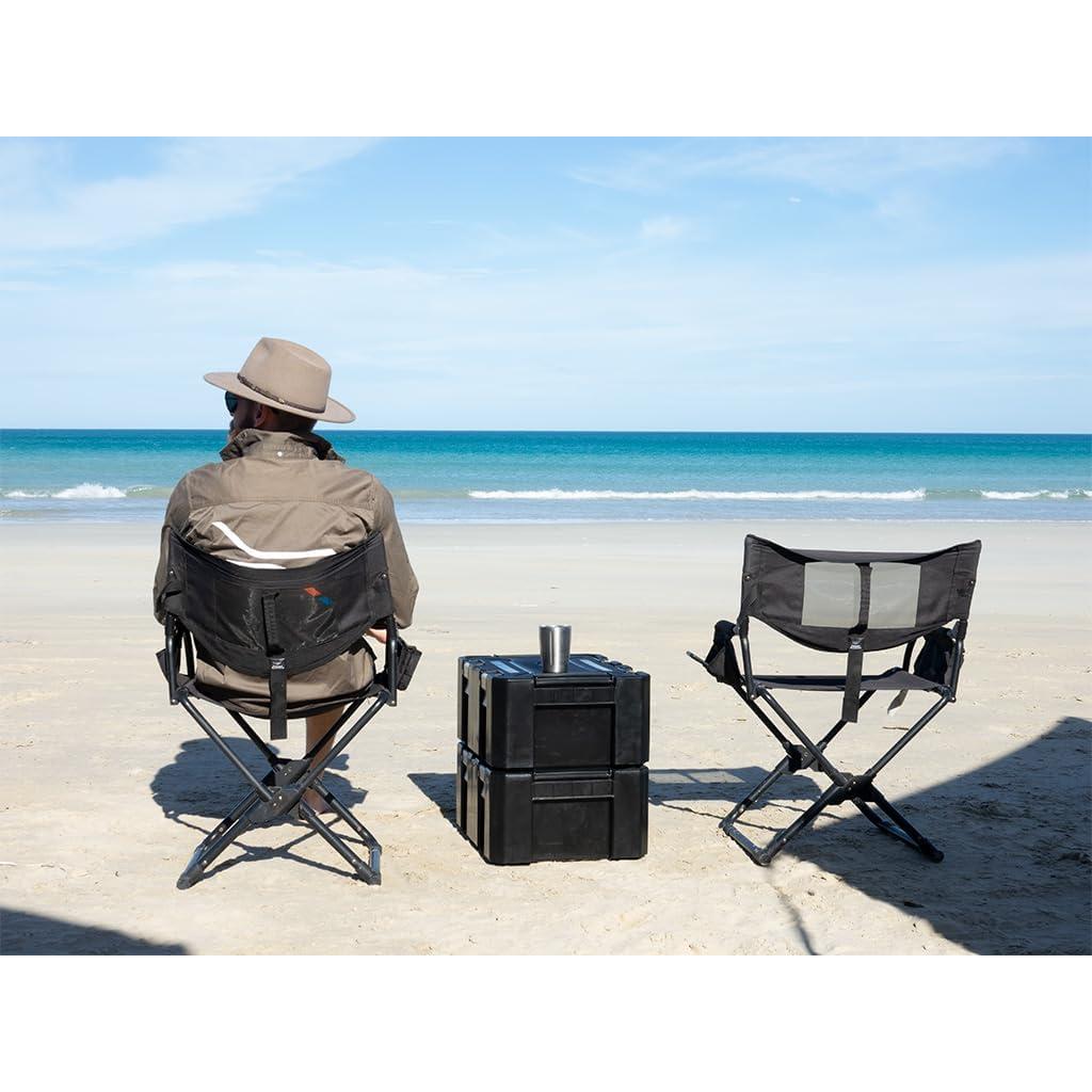 Front Runner Expander Camping Chair (Black Portable Outdoor Folding Chair).
