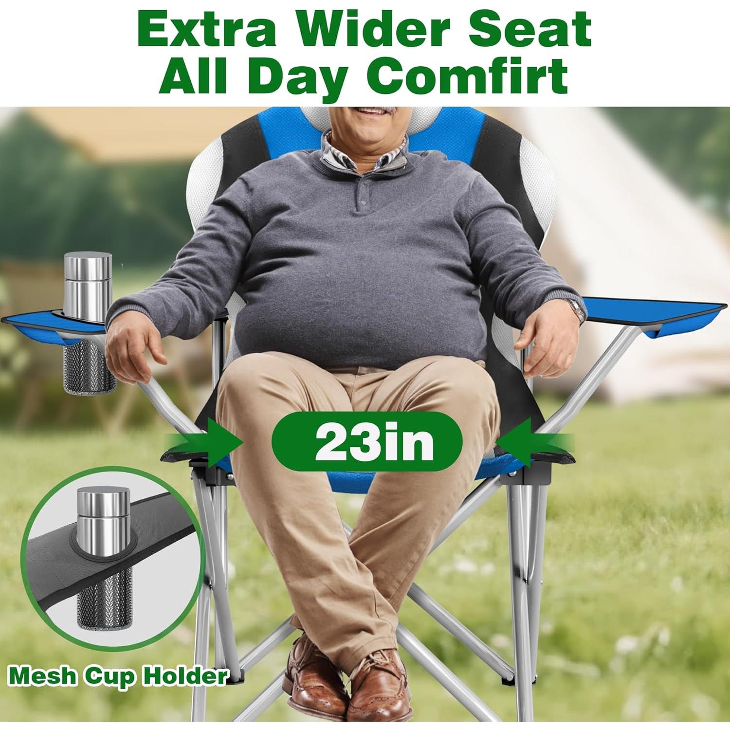 Silla de Camping Plegable Camabel Oxford Azul 400 lbs