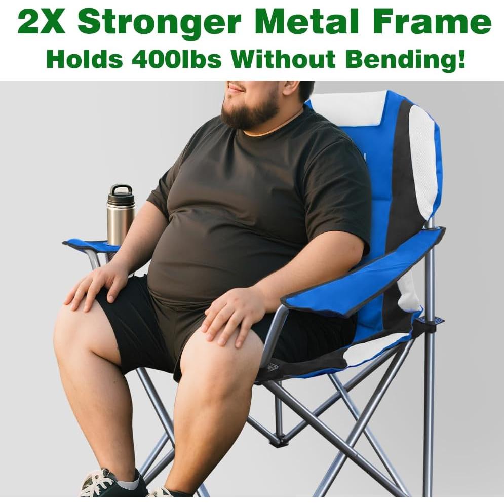 Silla de Camping Plegable Camabel Oxford Azul 400 lbs