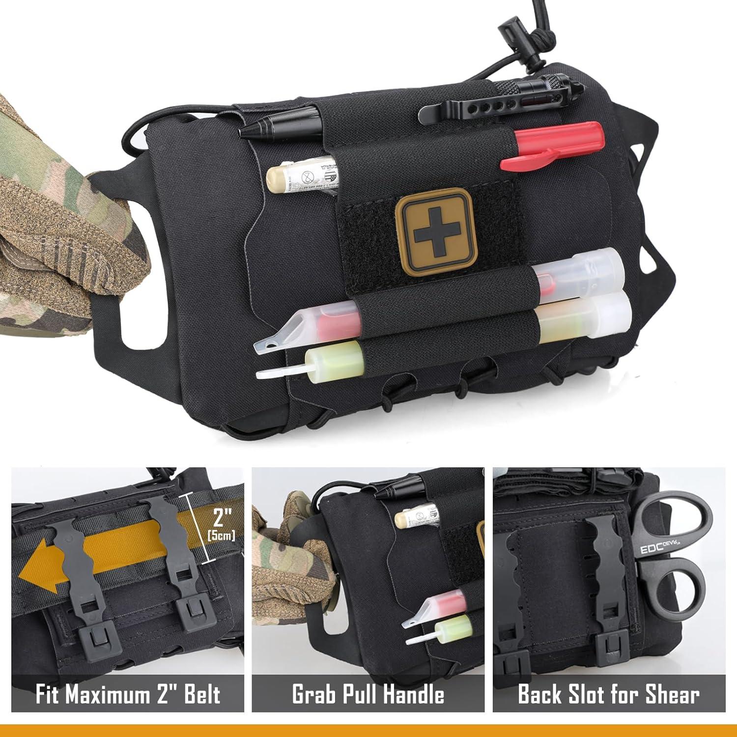 Bolsa de Primeros Auxilios Molle LIVANS 0137 Negra 2 Compartimentos