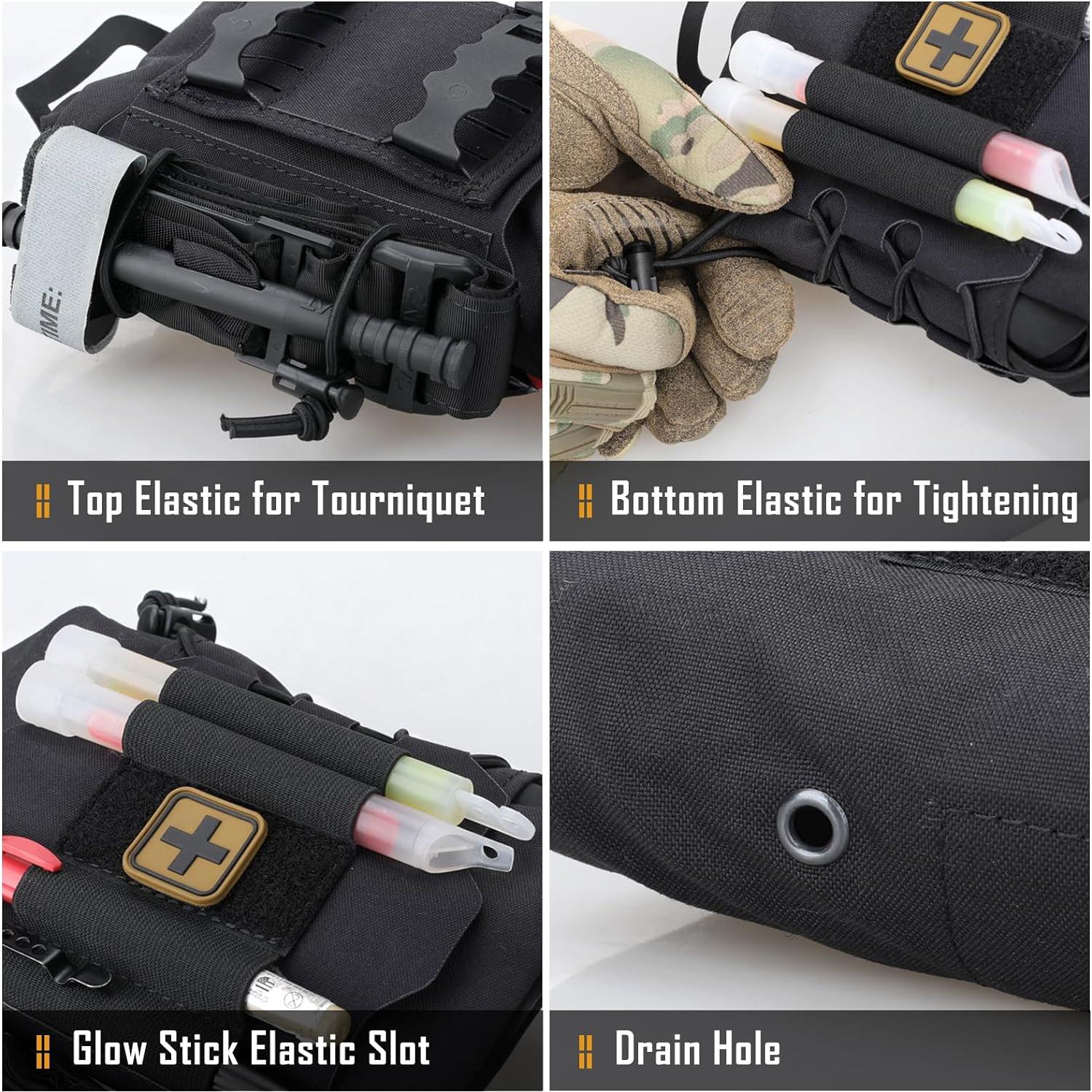 Bolsa de Primeros Auxilios Molle LIVANS 0137 Negra 2 Compartimentos