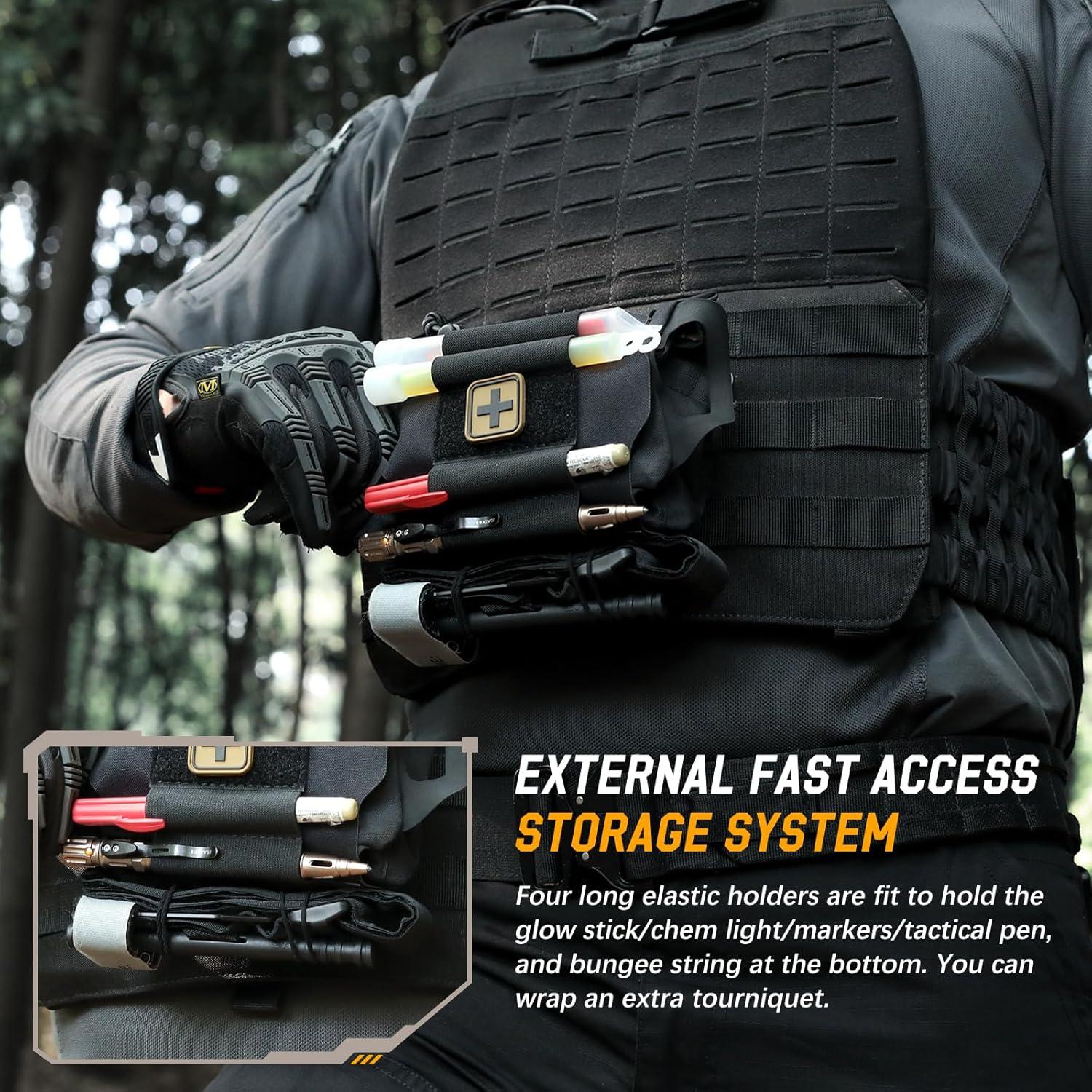 Bolsa de Primeros Auxilios Molle LIVANS 0137 Negra 2 Compartimentos