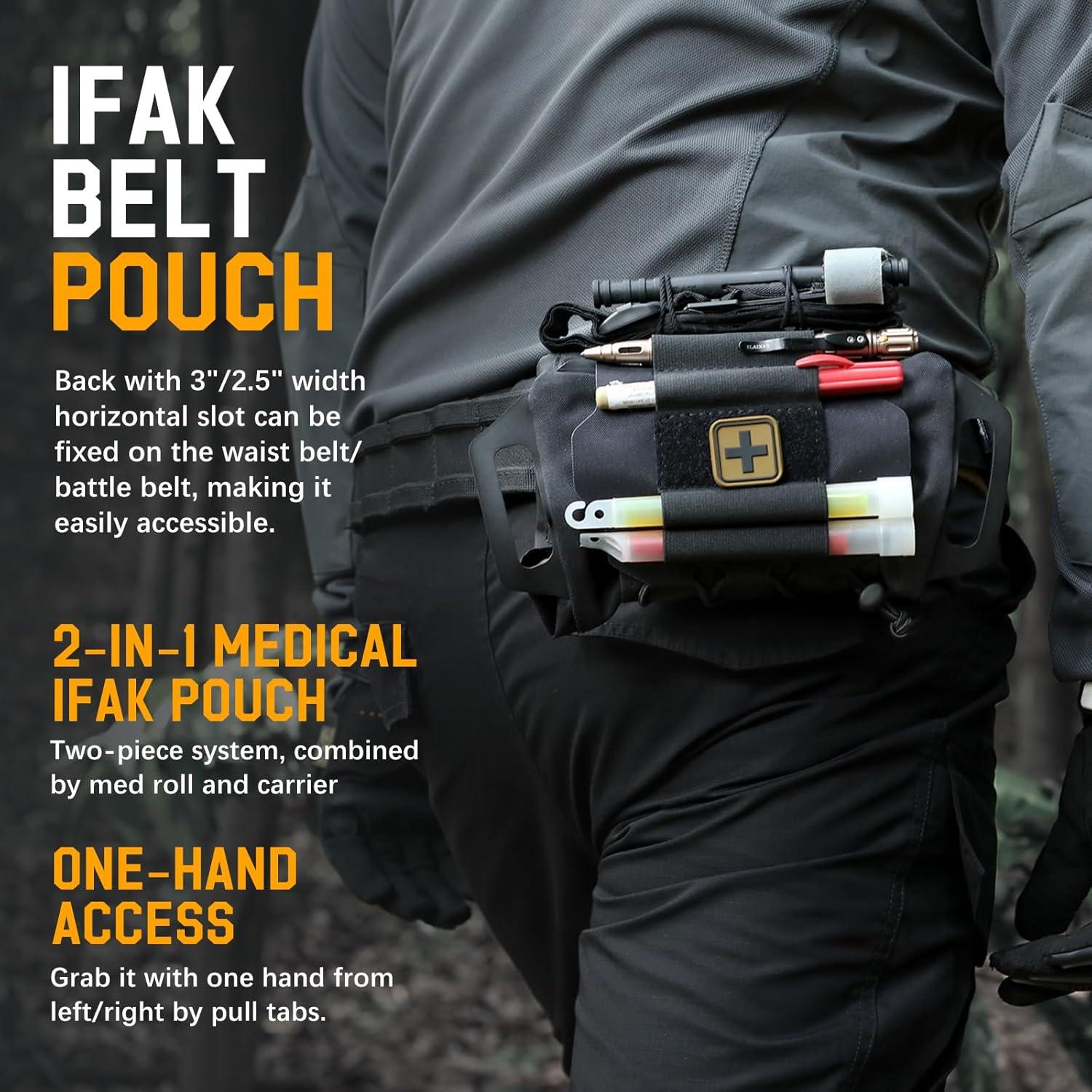 Bolsa de Primeros Auxilios Molle LIVANS 0137 Negra 2 Compartimentos