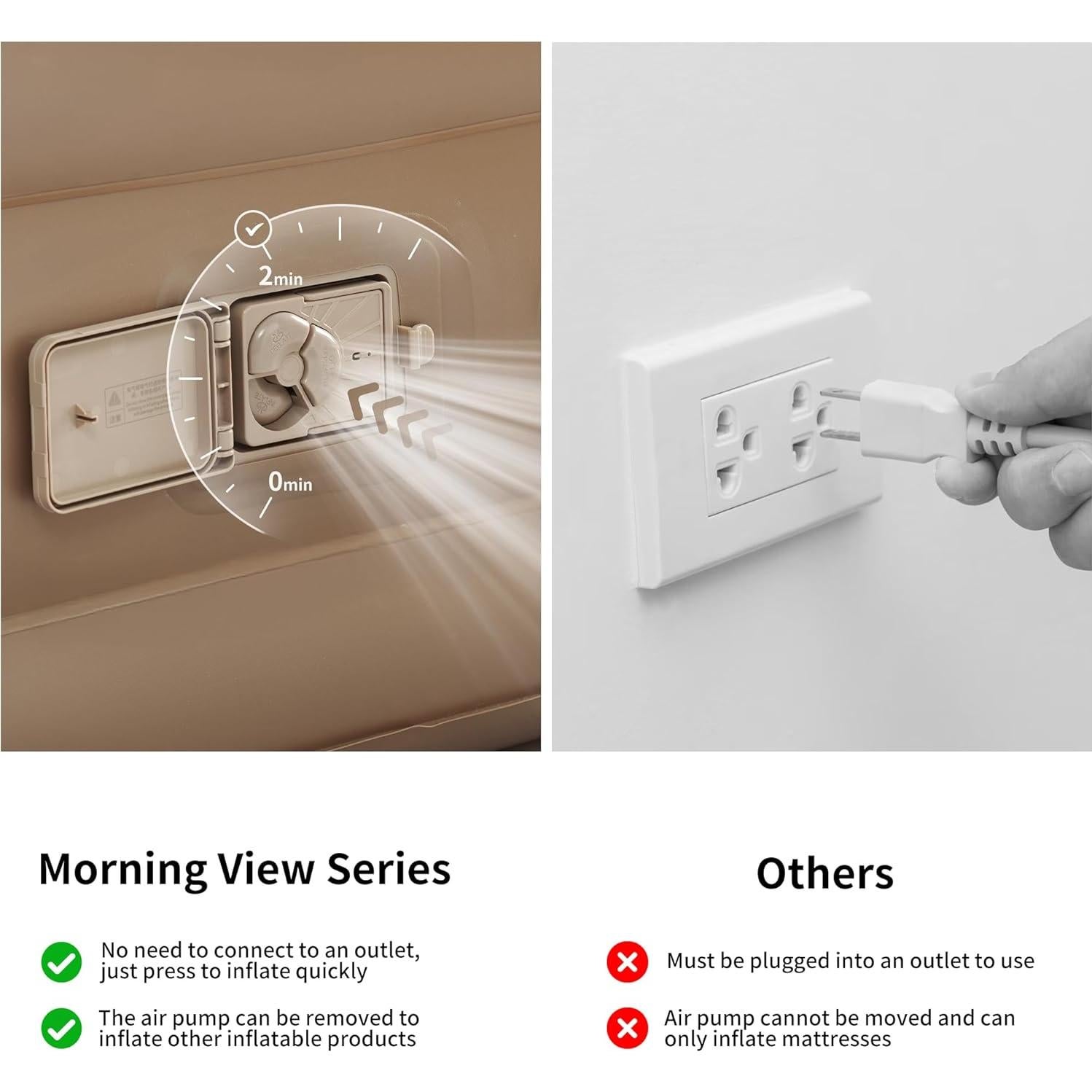 Colchón de Aire King Naturehike CJ-C25 con Bomba USB 200x180cm