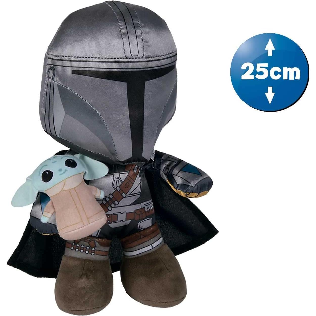 Peluche Mandaloriano con Baby Yoda Simba 25cm Oficial