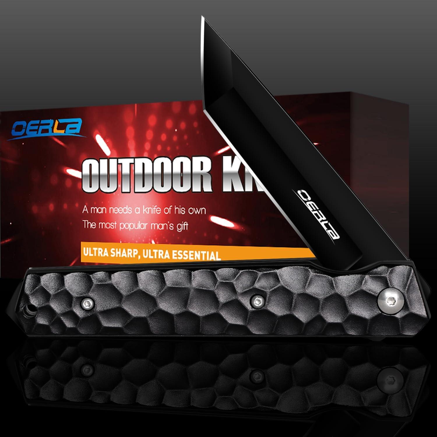 Cuchillo Plegable OERLA OL-006B Tanto Aluminio EDC 213mm