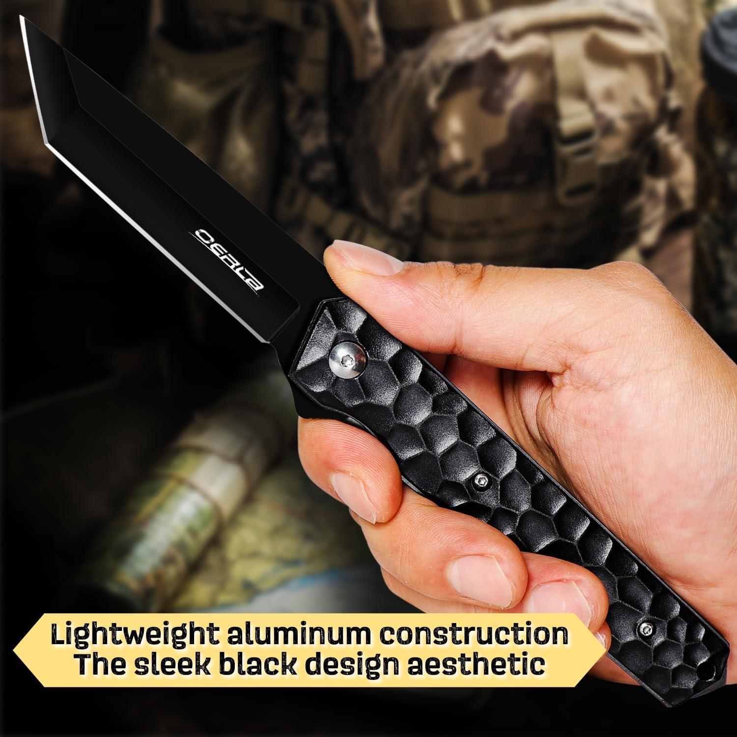 Cuchillo Plegable OERLA OL-006B Tanto Aluminio EDC 213mm