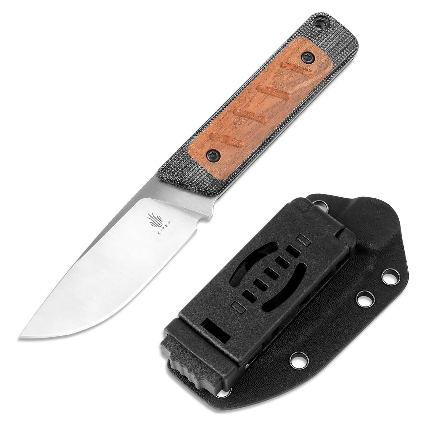 Cuchillo de hoja fija Kizer Smolt 7.44 cm acero 154CM Micarta