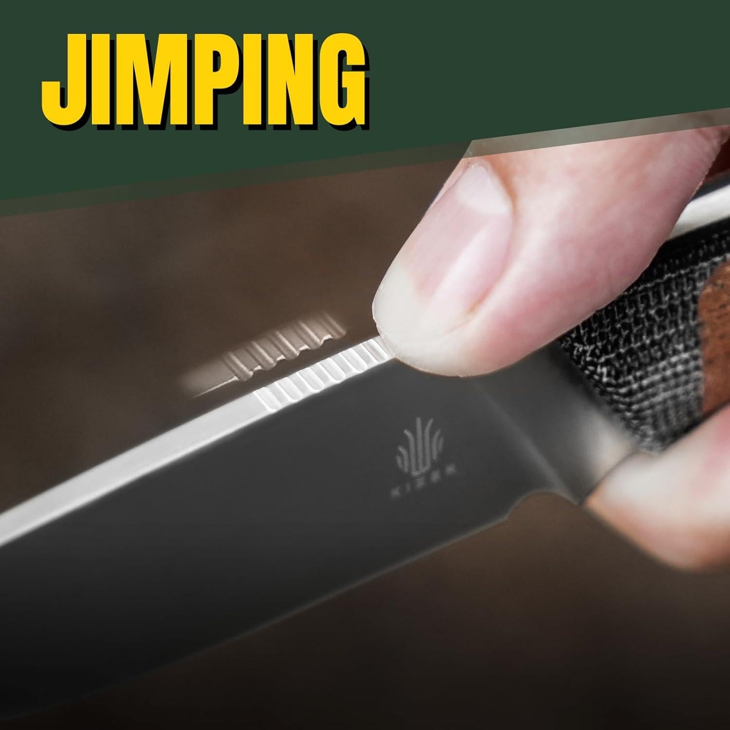 Cuchillo de hoja fija Kizer Smolt 7.44 cm acero 154CM Micarta