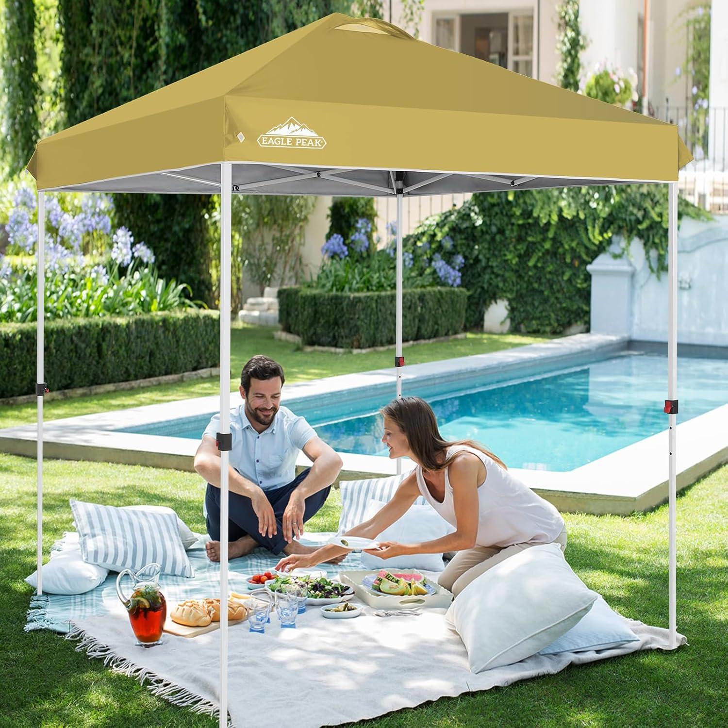Tienda Canopy Pop Up EAGLE PEAK 2x2 m Beige con Ruedas
