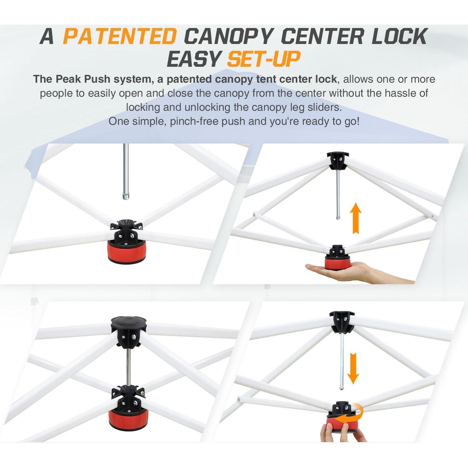 Tienda Canopy Pop Up EAGLE PEAK 2x2 m Beige con Ruedas