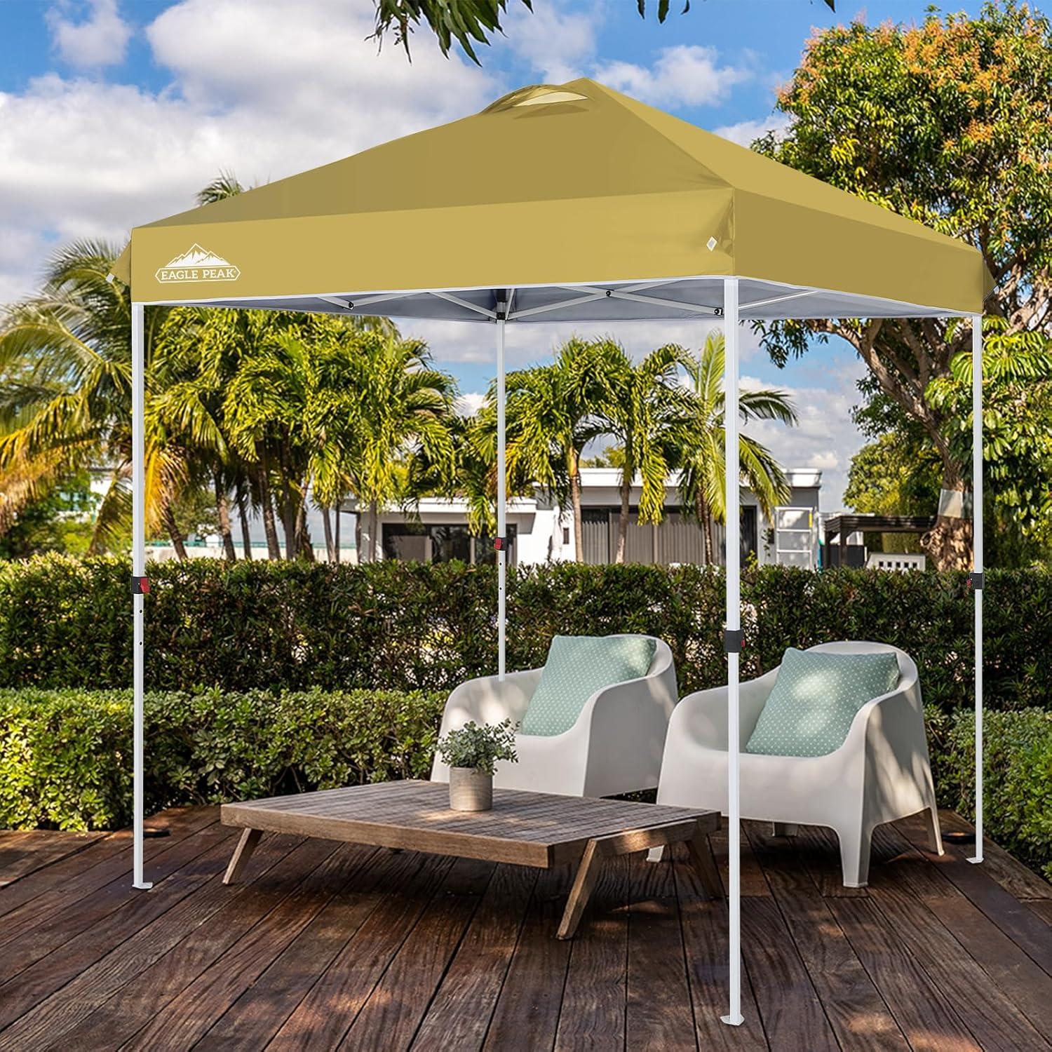 Tienda Canopy Pop Up EAGLE PEAK 2x2 m Beige con Ruedas