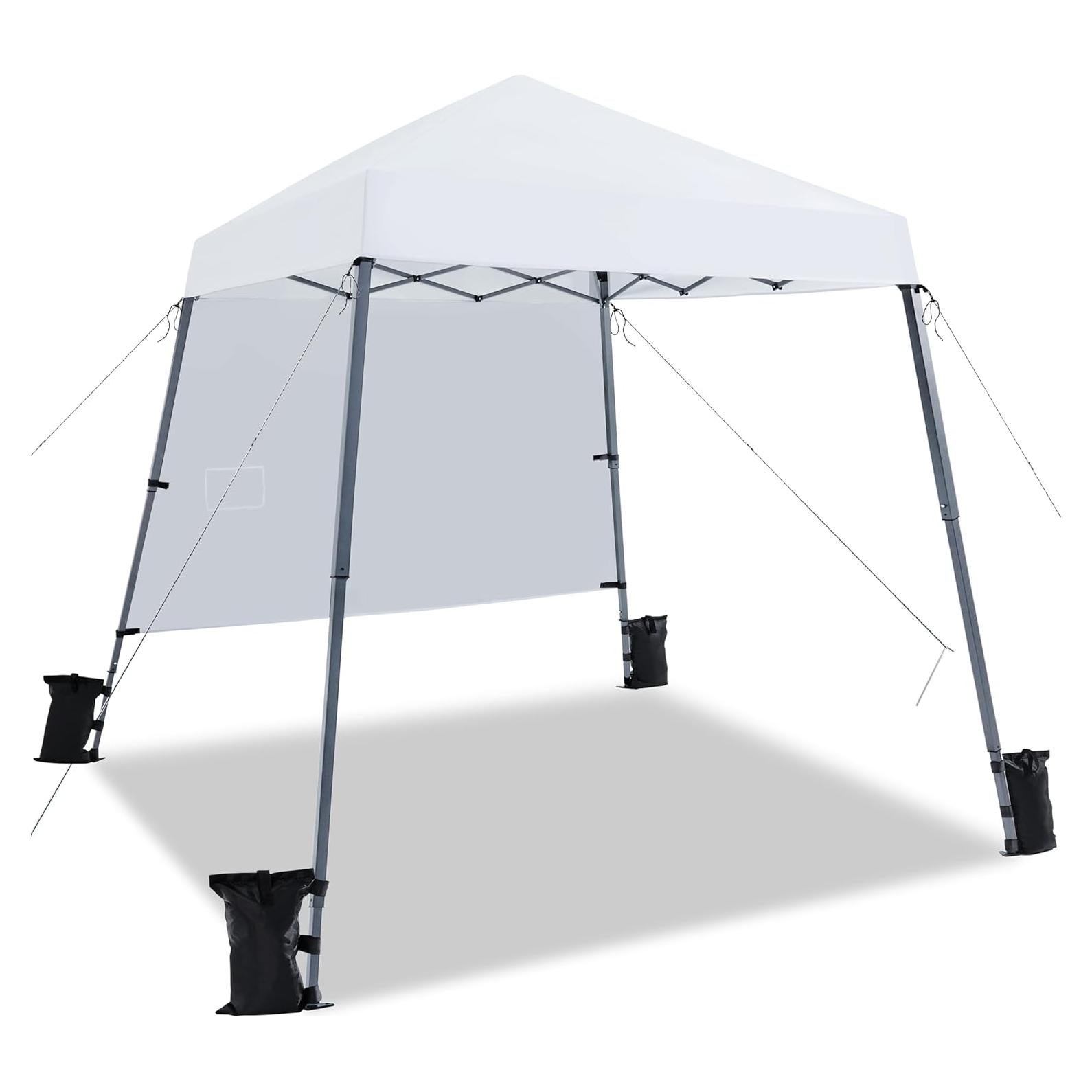 Carpa Plegable Pop Up Yaheetech 2.44x2.44m Blanca con Mochila