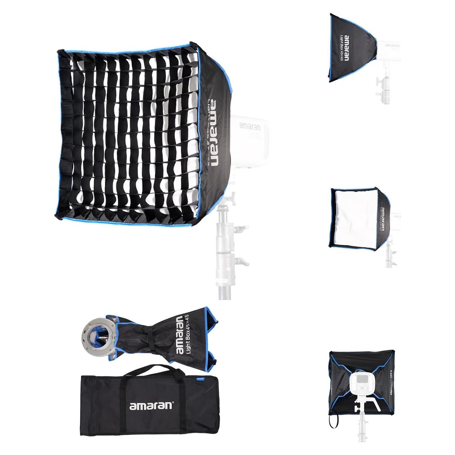 Caja de Luz Amaran 45x45cm Softbox Plegable con Montura Bowens