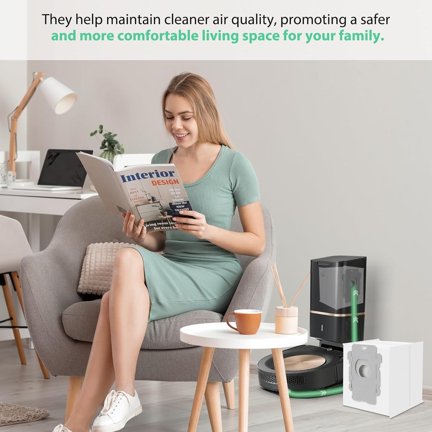 Paquete de 6 Bolsas de Aspiradora MATFORCA para Roomba i7+ y más