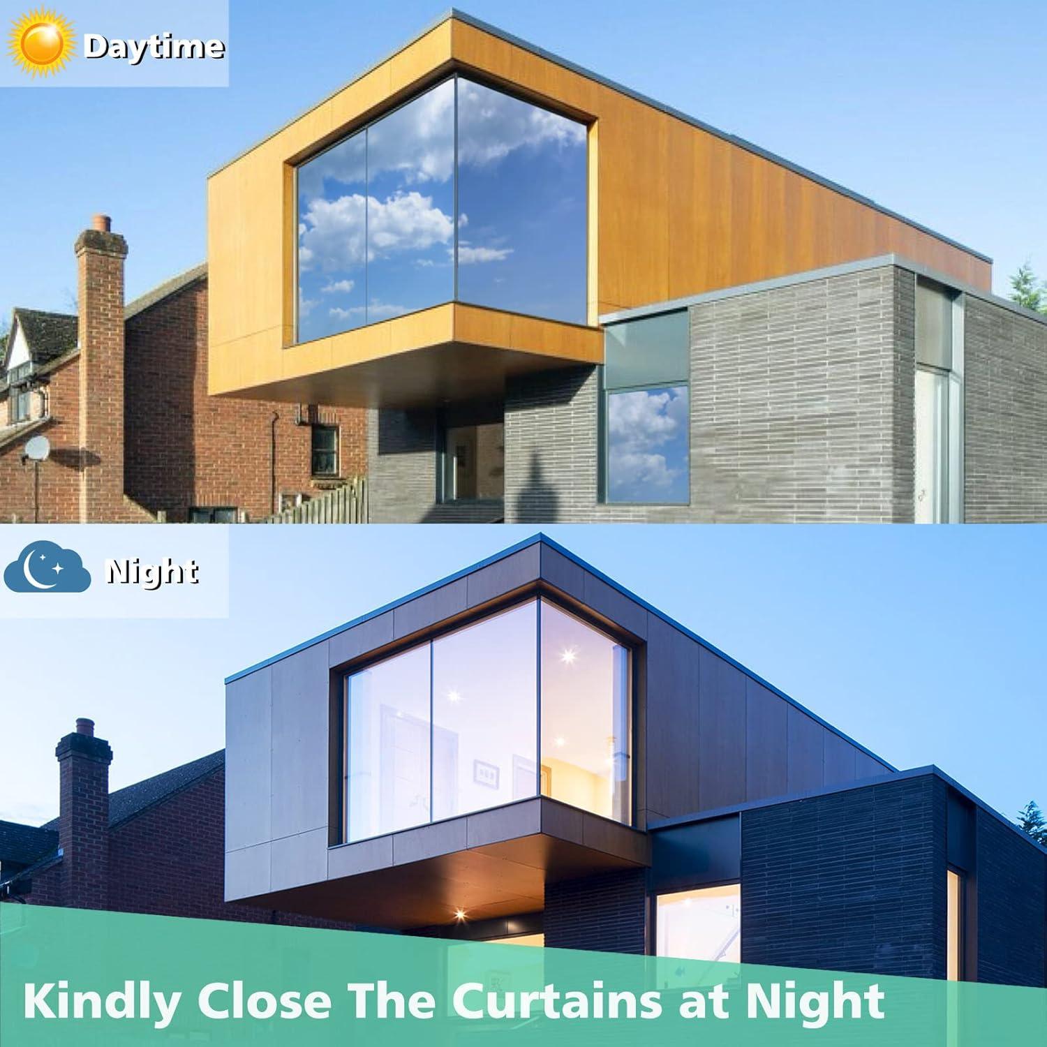 Película de Privacidad de Ventana Volcanics 44.5x200 cm Negro Plateado