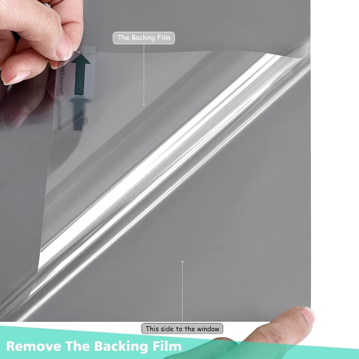 Película de Privacidad de Ventana Volcanics 44.5x200 cm Negro Plateado