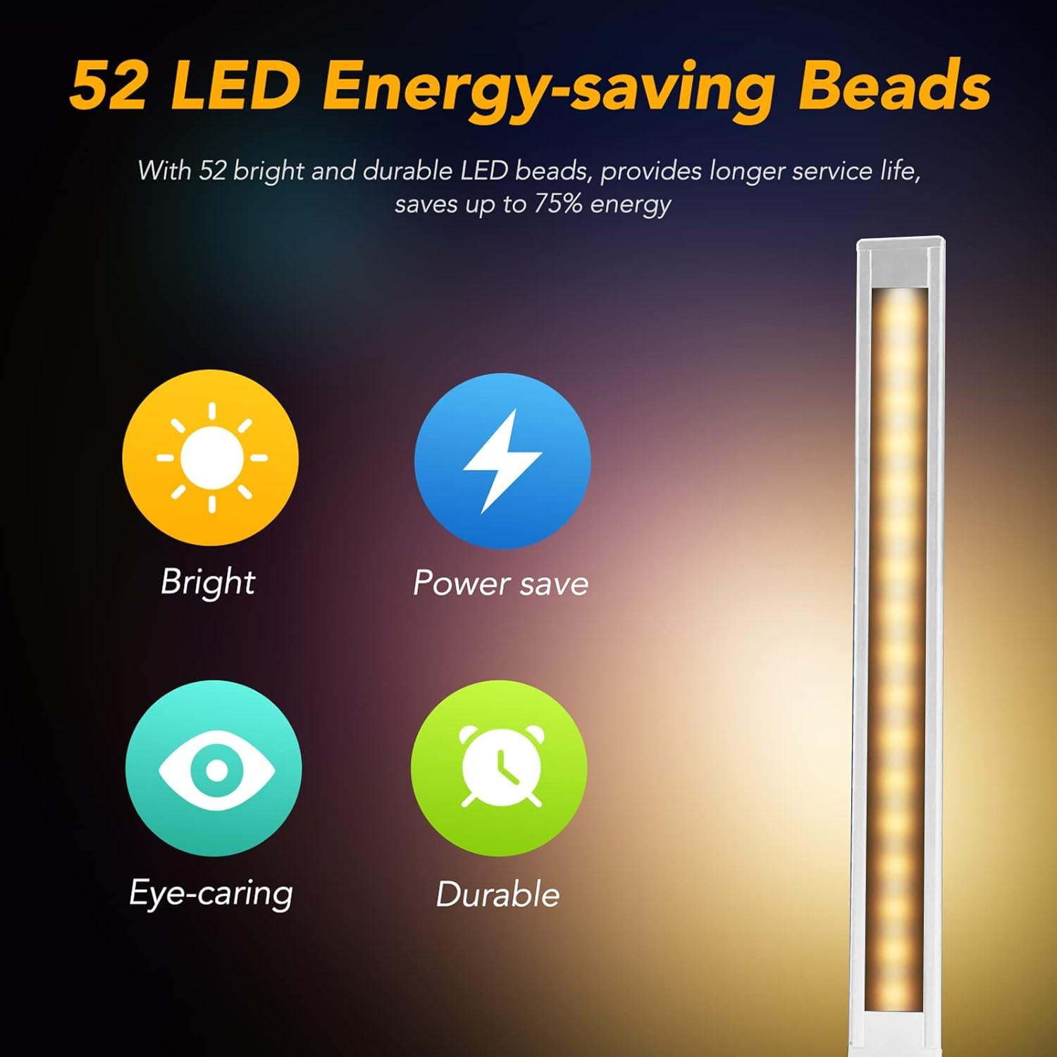 Lámpara de Escritorio LED HMFUNTM con Carga USB y 50 Modos