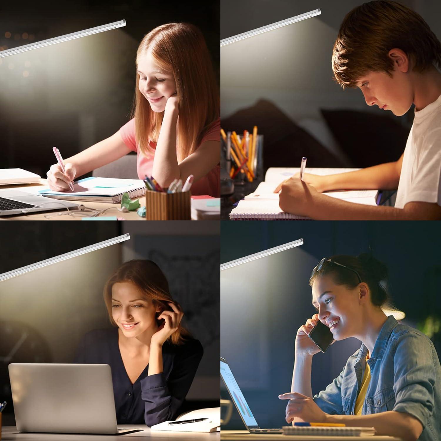 Lámpara de Escritorio LED HMFUNTM con Carga USB y 50 Modos