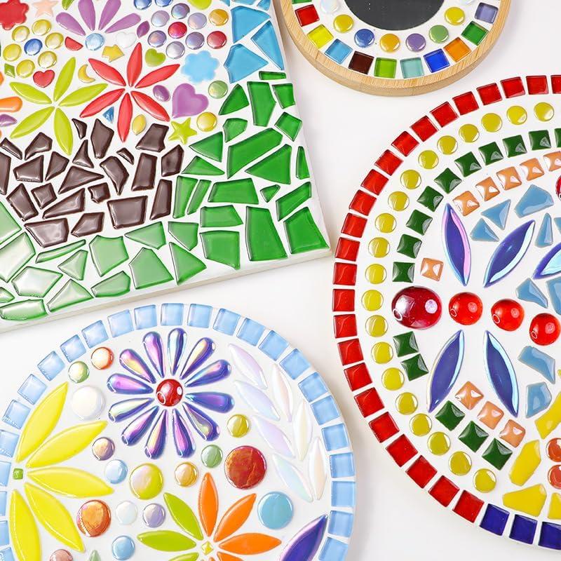 Azulejos de mosaico EDFLIFE 500g para manualidades coloridos