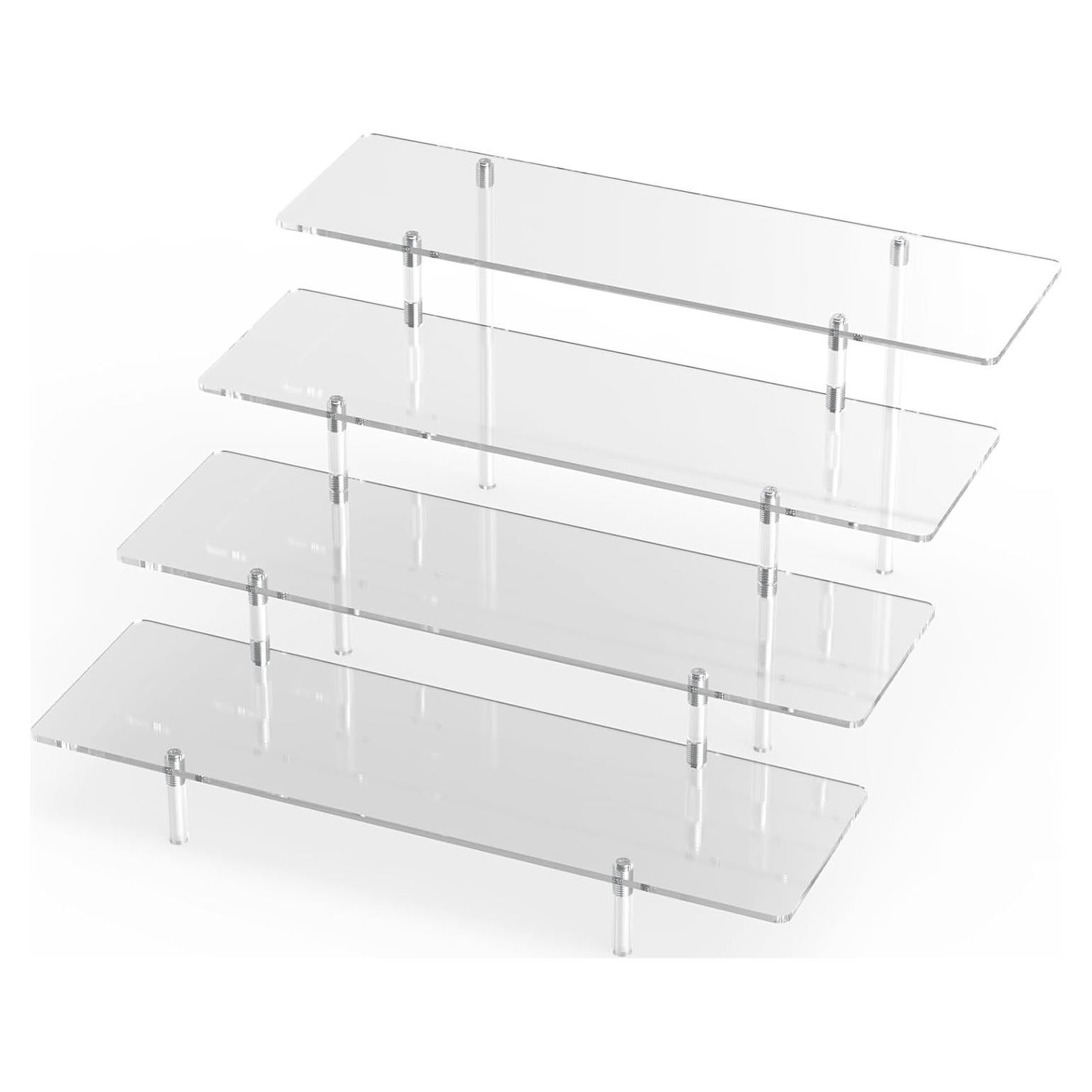 Soporte de exhibición acrílico CHONOVO 4 niveles 30x8 cm