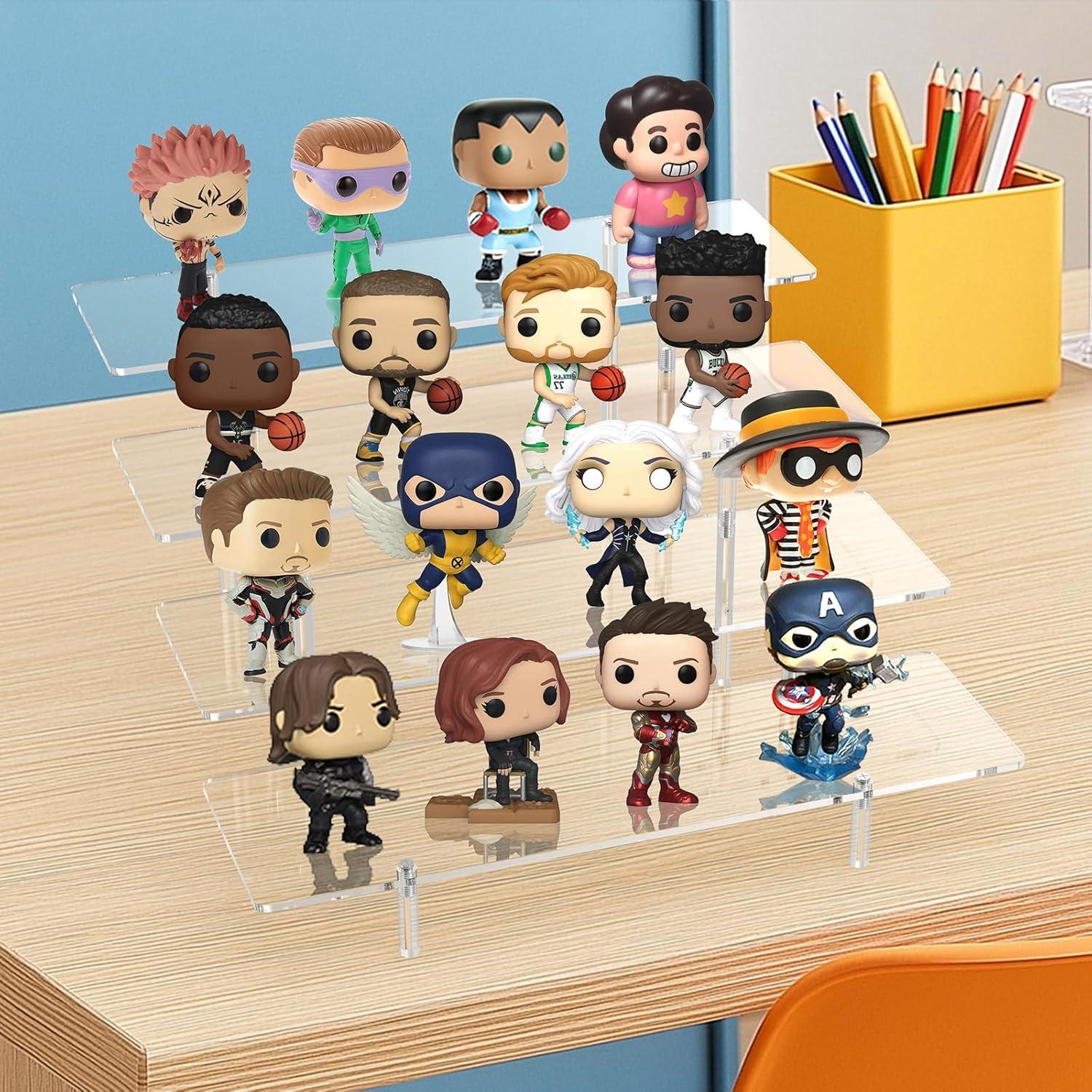 Soporte de exhibición acrílico CHONOVO 4 niveles 30x8 cm