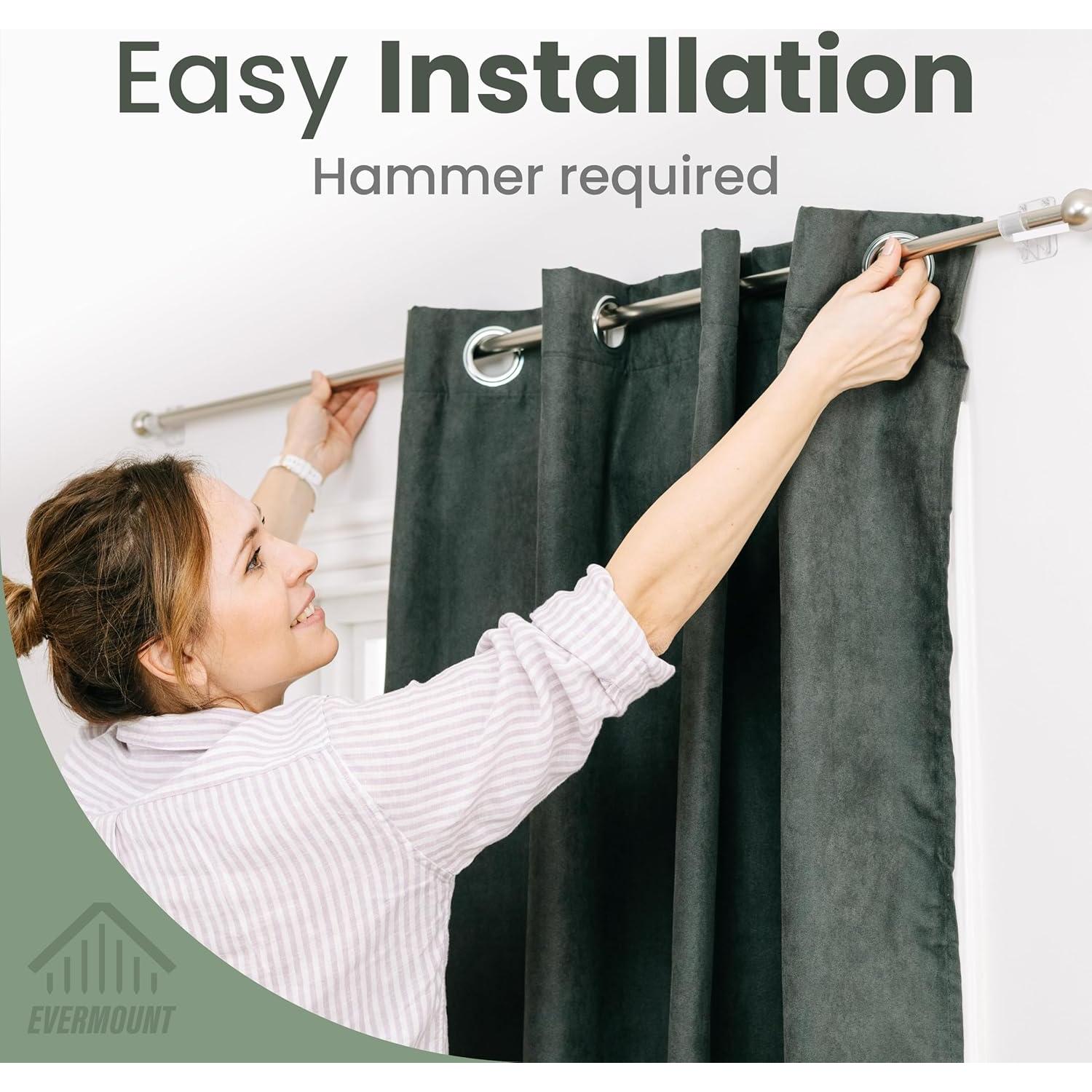 Soportes de Varilla de Cortina Pinmount 2 Piezas 9.07 kg