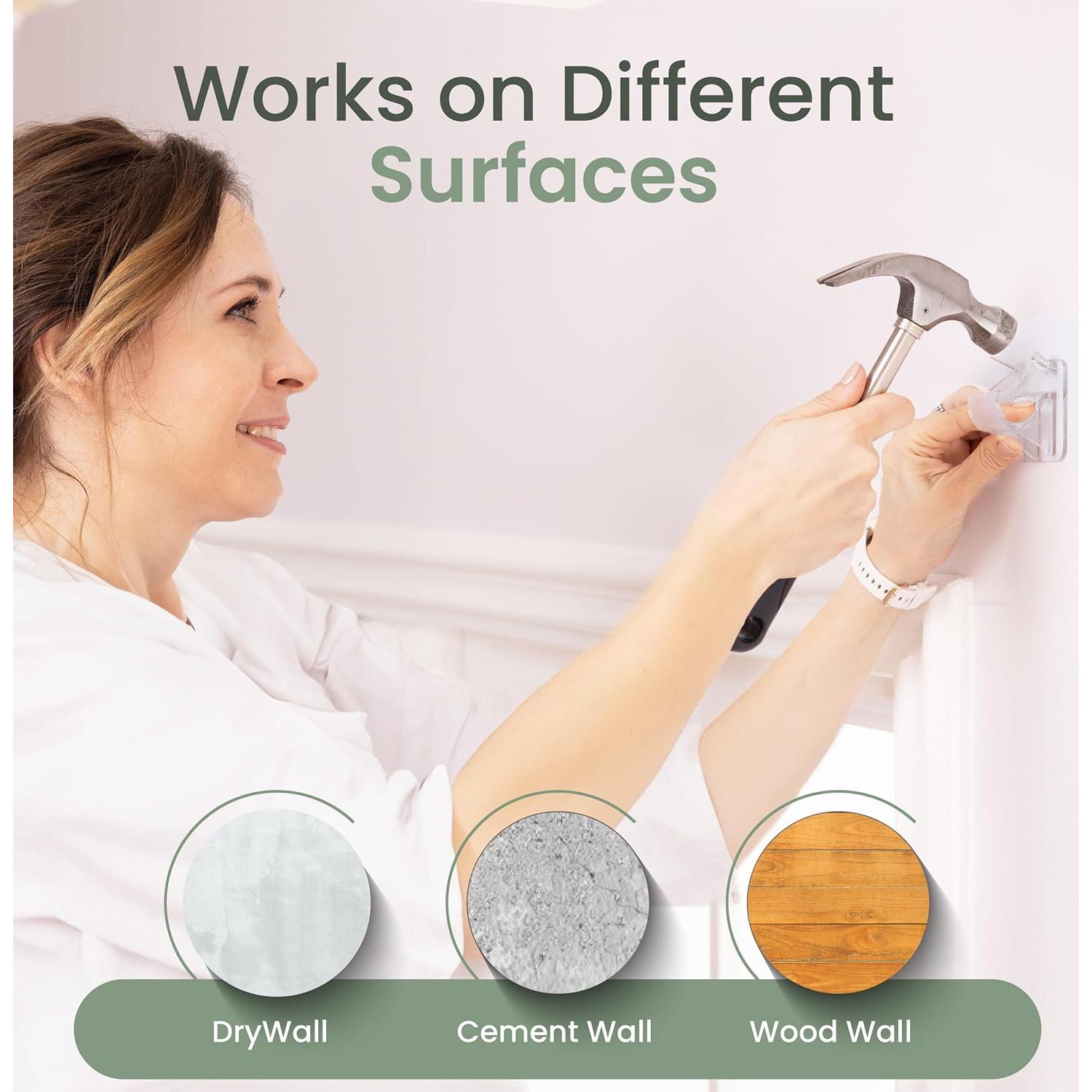 Soportes de Varilla de Cortina Pinmount 2 Piezas 9.07 kg