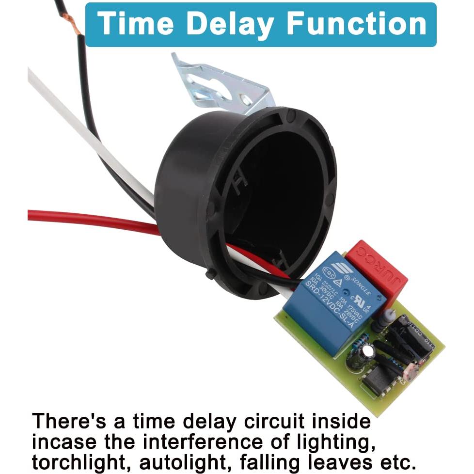 Interruptor de luz nocturna DIANQI AC/DC 12V 10A con fotocélula