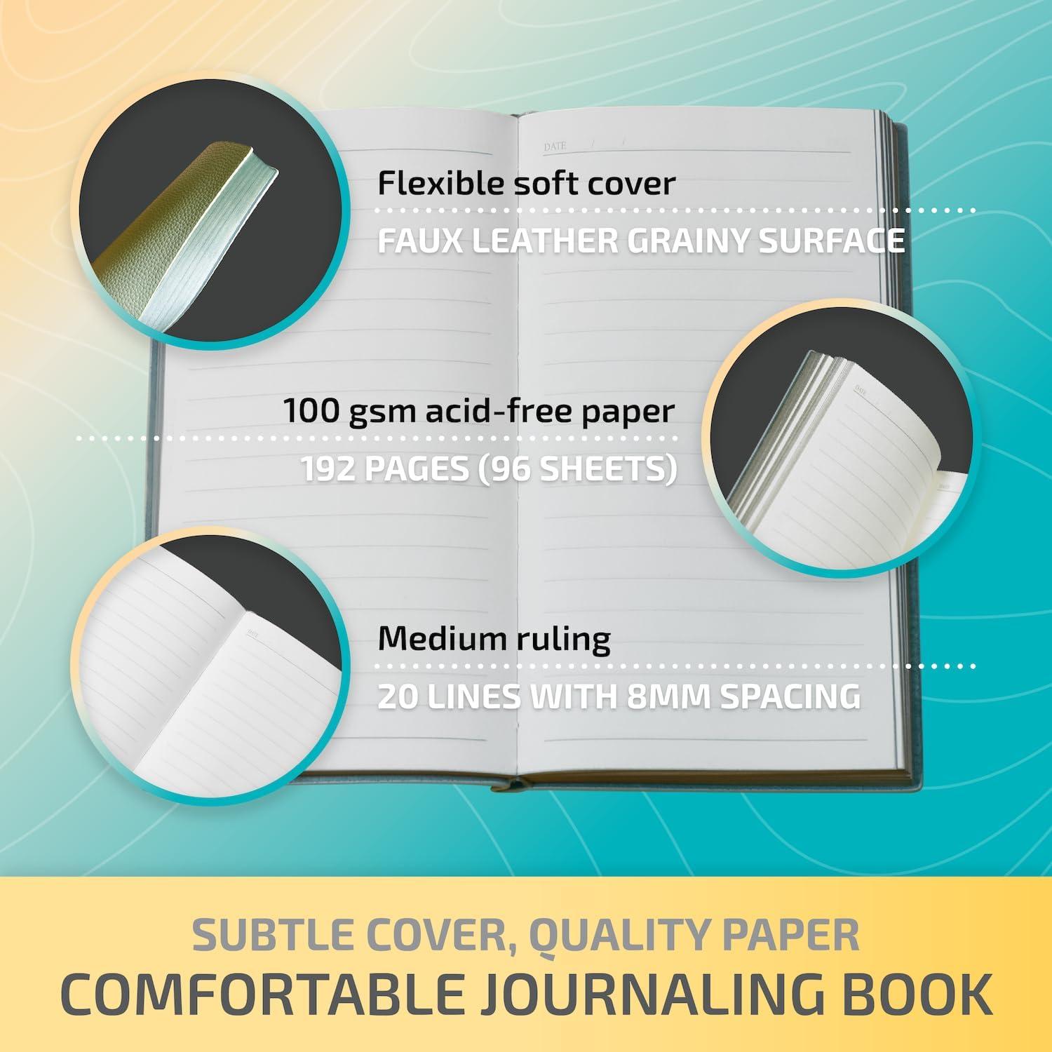 Conjunto de 2 Cuadernos de Tapa Blanda PAPERBAY Beige-Marrón