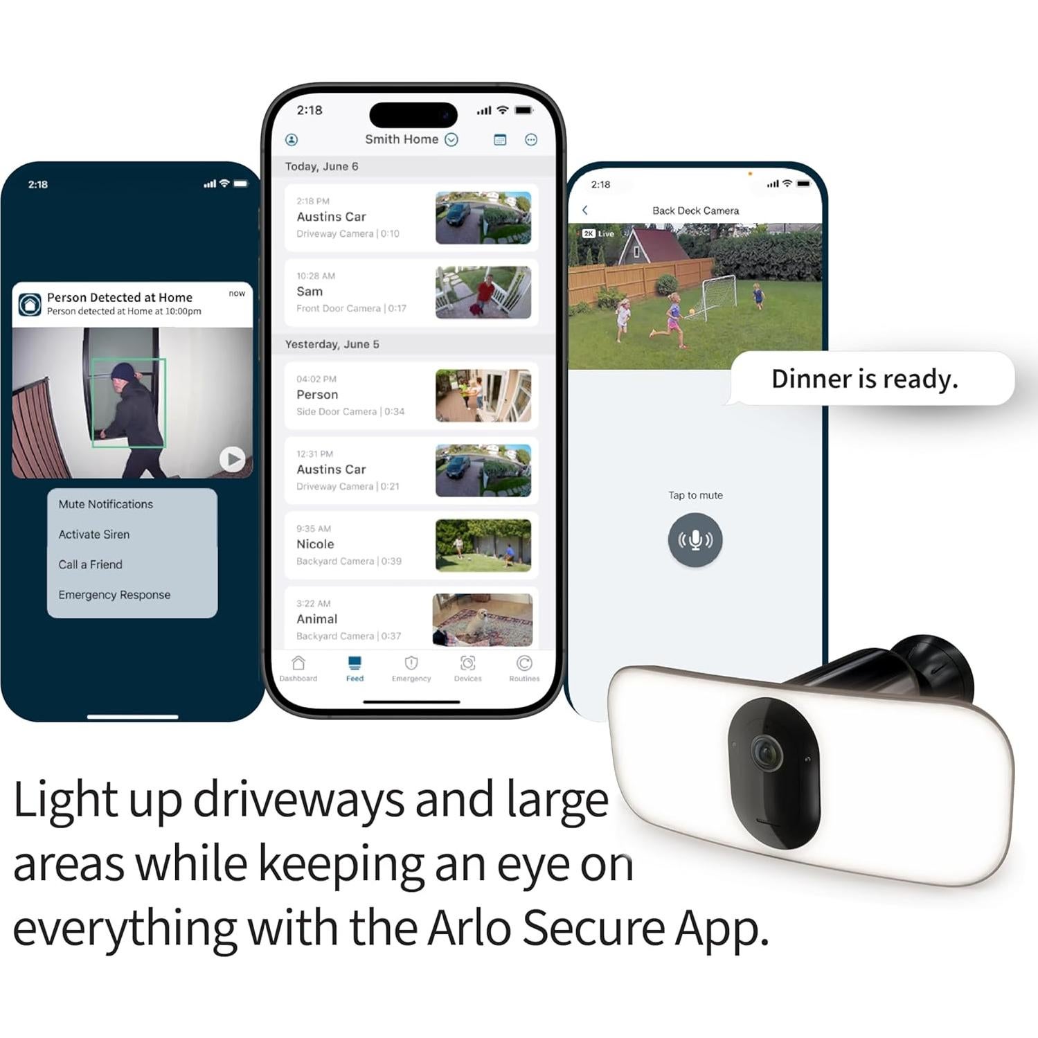 Cámara de Seguridad Arlo Pro 3 Inalámbrica 2K HDR con Foco LED