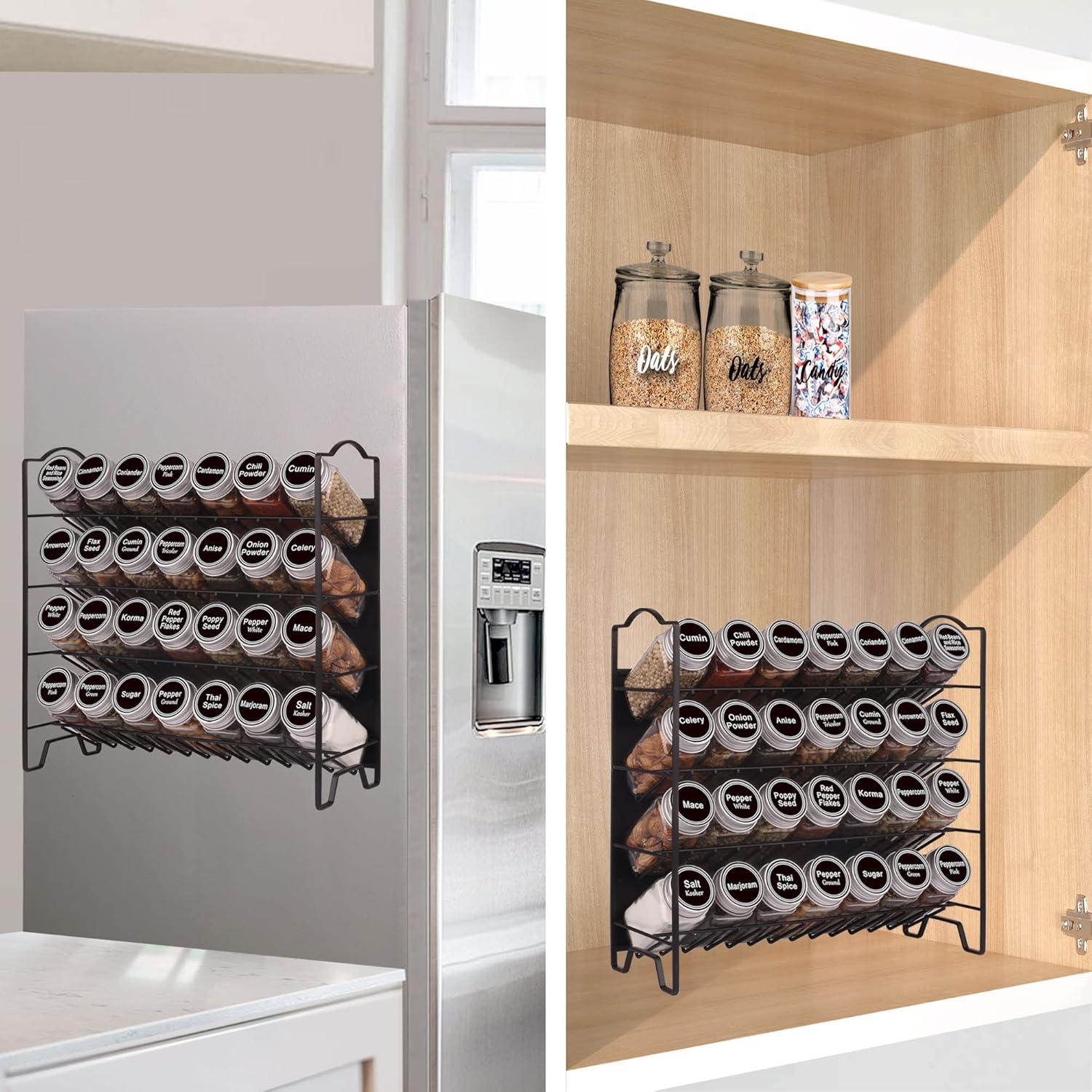 Organizador Magnético de Especias SWOMMOLY 28 Tarros Vidrio