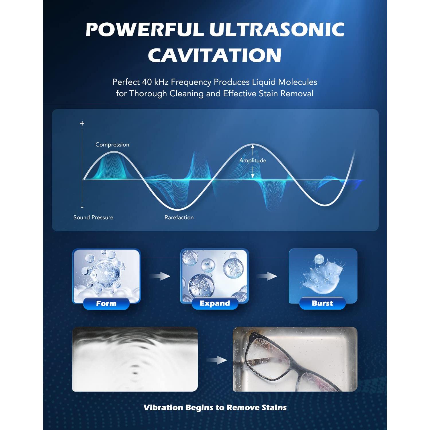Limpiador Ultrasónico CREWORKS 15L 760W Digital con Calentador