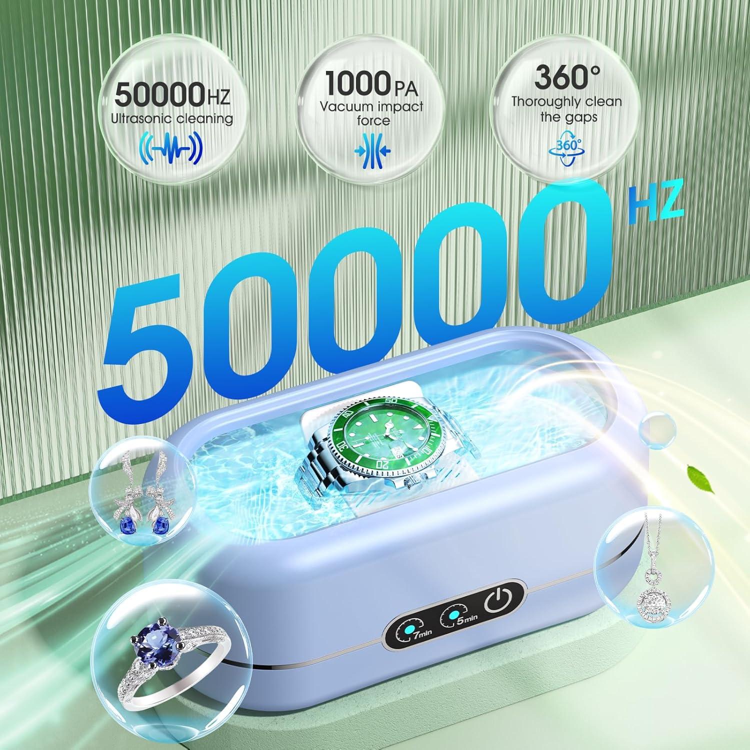 Limpiador Ultrasónico Profesional de Joyas 50KHz Acero Inoxidable