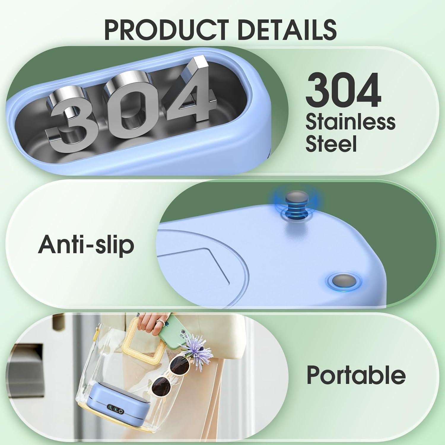 Limpiador Ultrasónico Profesional de Joyas 50KHz Acero Inoxidable