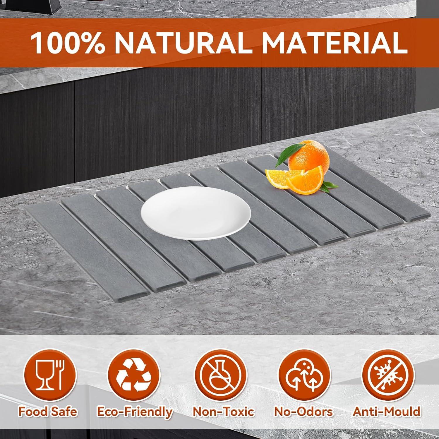 Alfombrilla de Secado de Piedra Diatomácea Lipmo 61x41 cm Gris