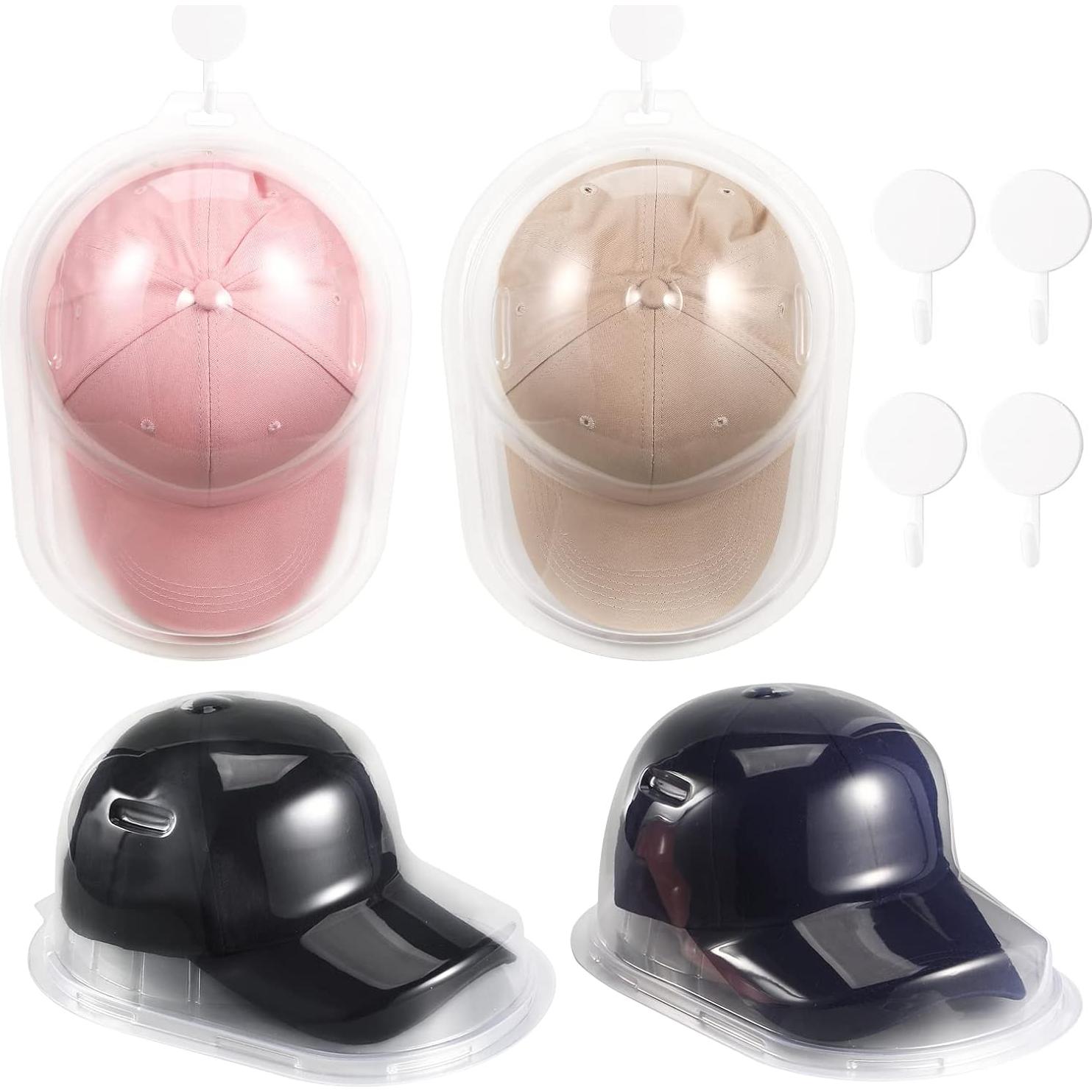 Exhibidor de Gorras de Béisbol Meisitai - 2 Juegos, Plástico Transparente