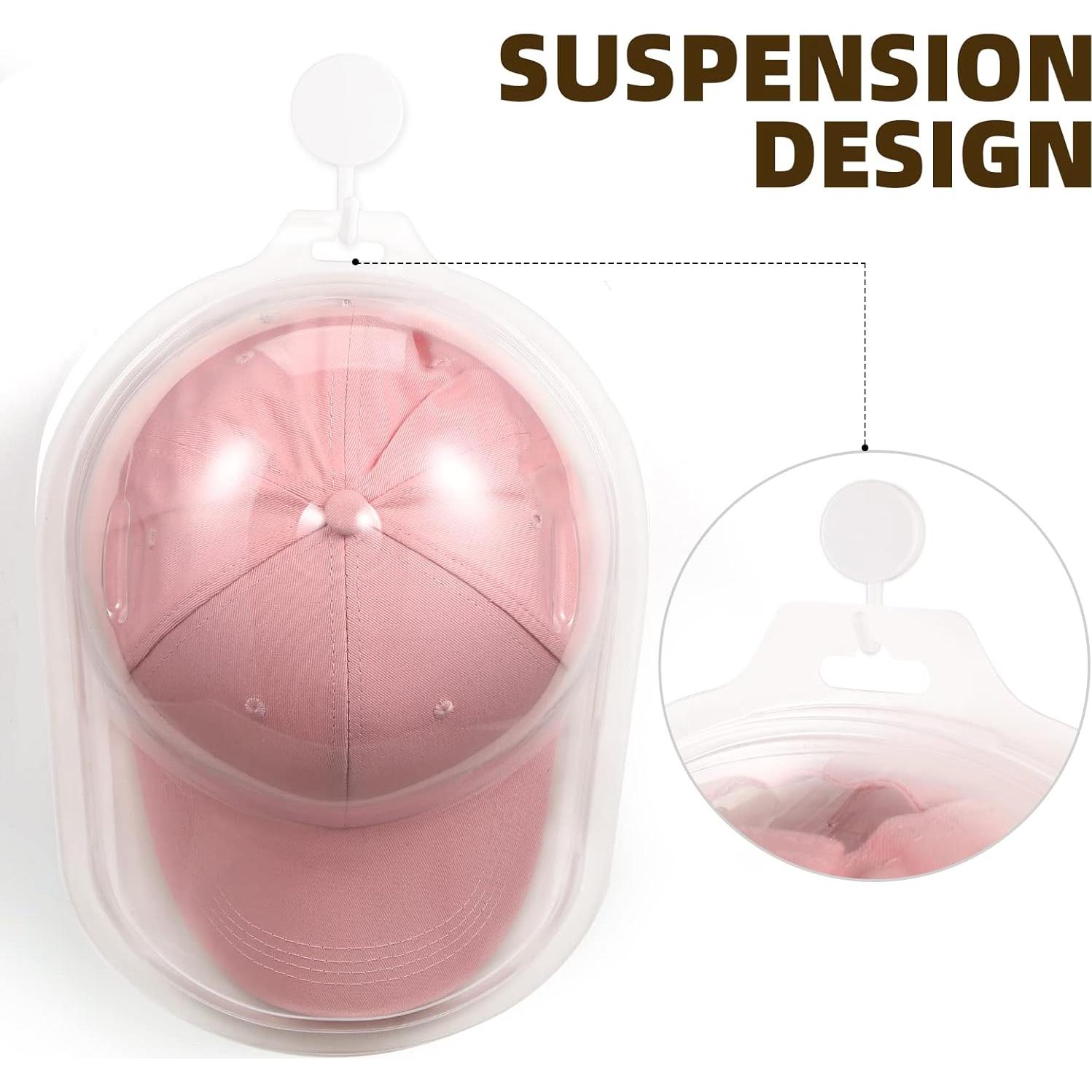 Exhibidor de Gorras de Béisbol Meisitai - 2 Juegos, Plástico Transparente