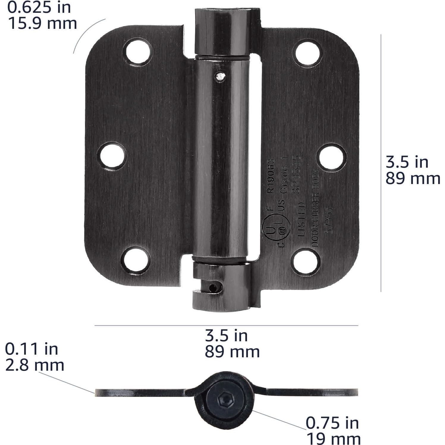 Bisagra de puerta automática Amazon Basics 8.89 cm bronce