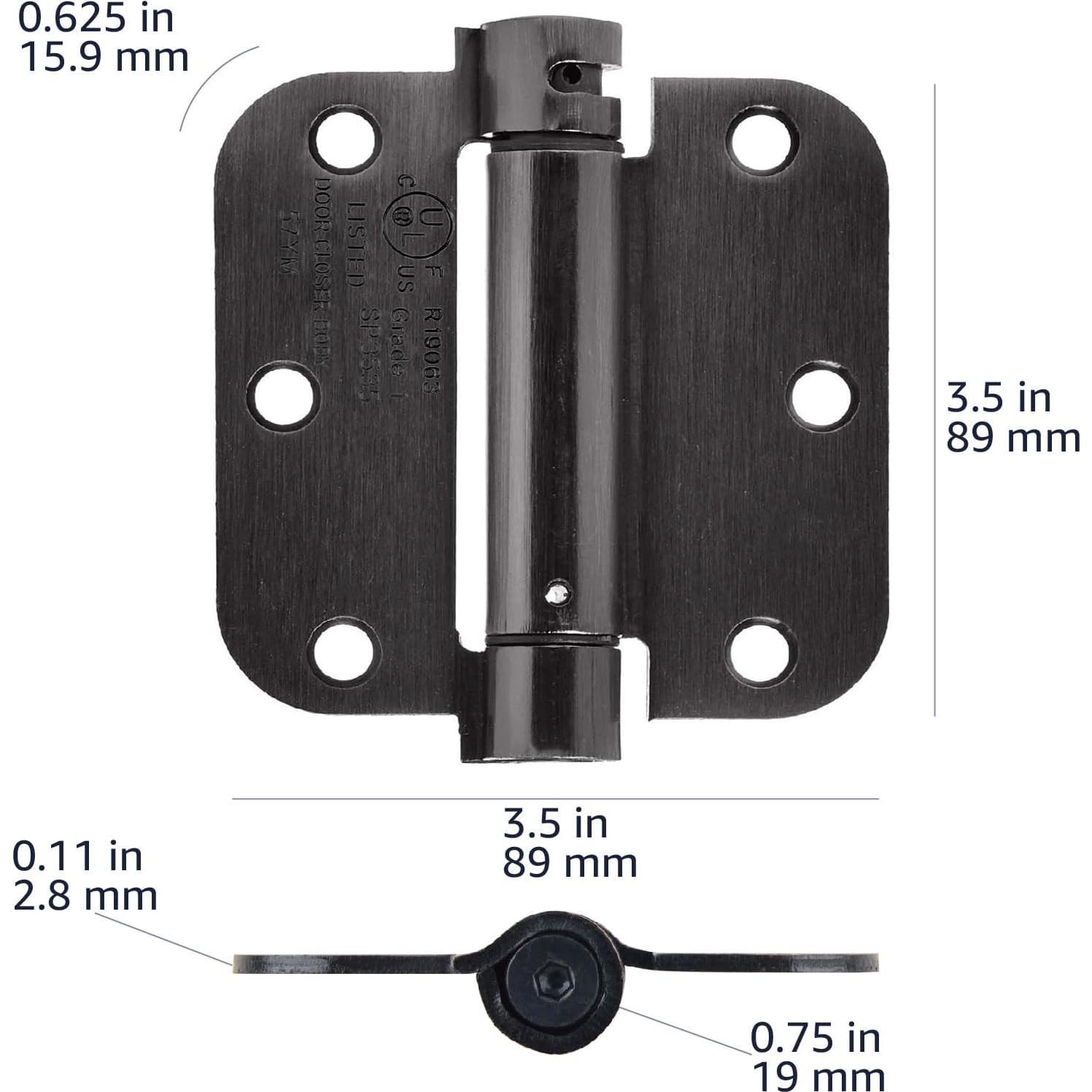 Bisagra de puerta automática Amazon Basics 8.89 cm bronce