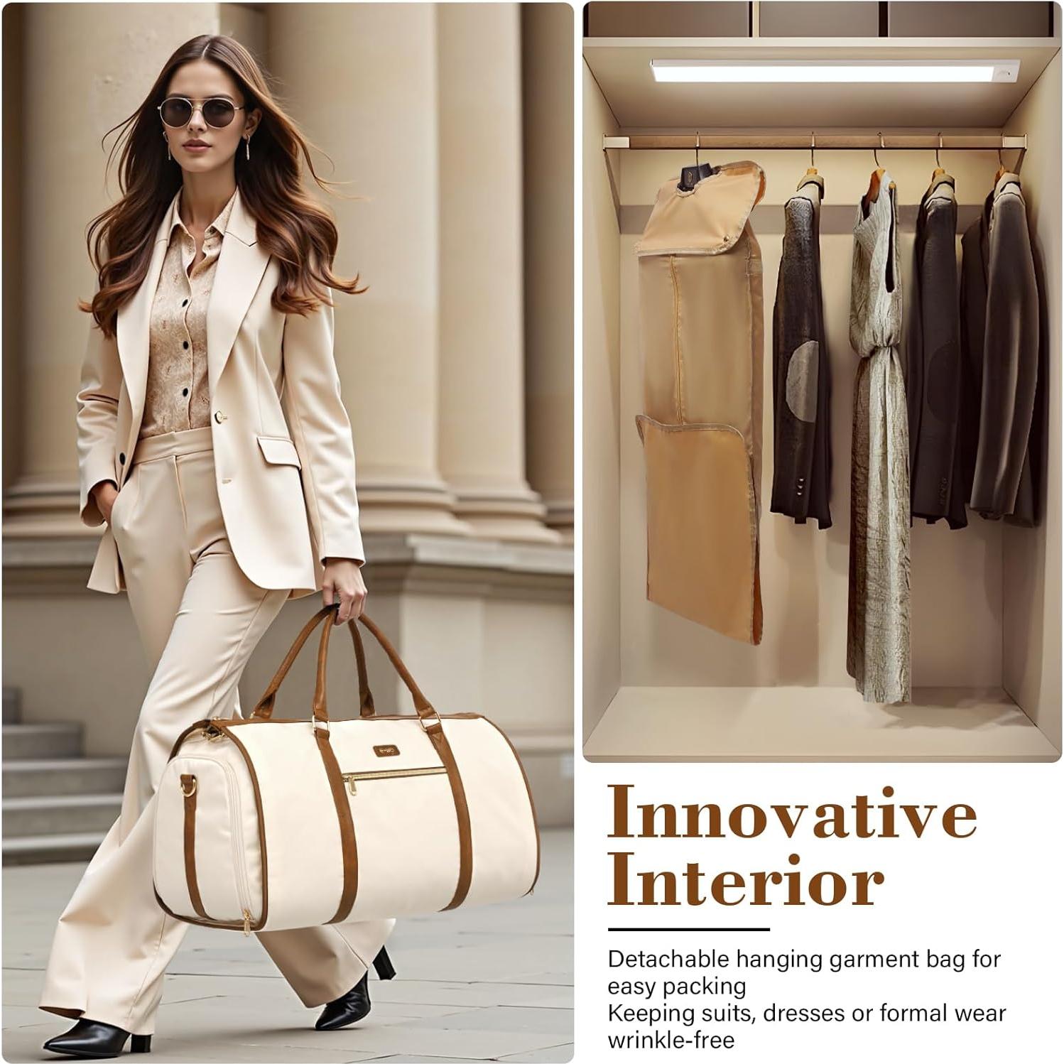 Bolsa de Ropa de Viaje Coolife 3 Piezas Negra Plegable