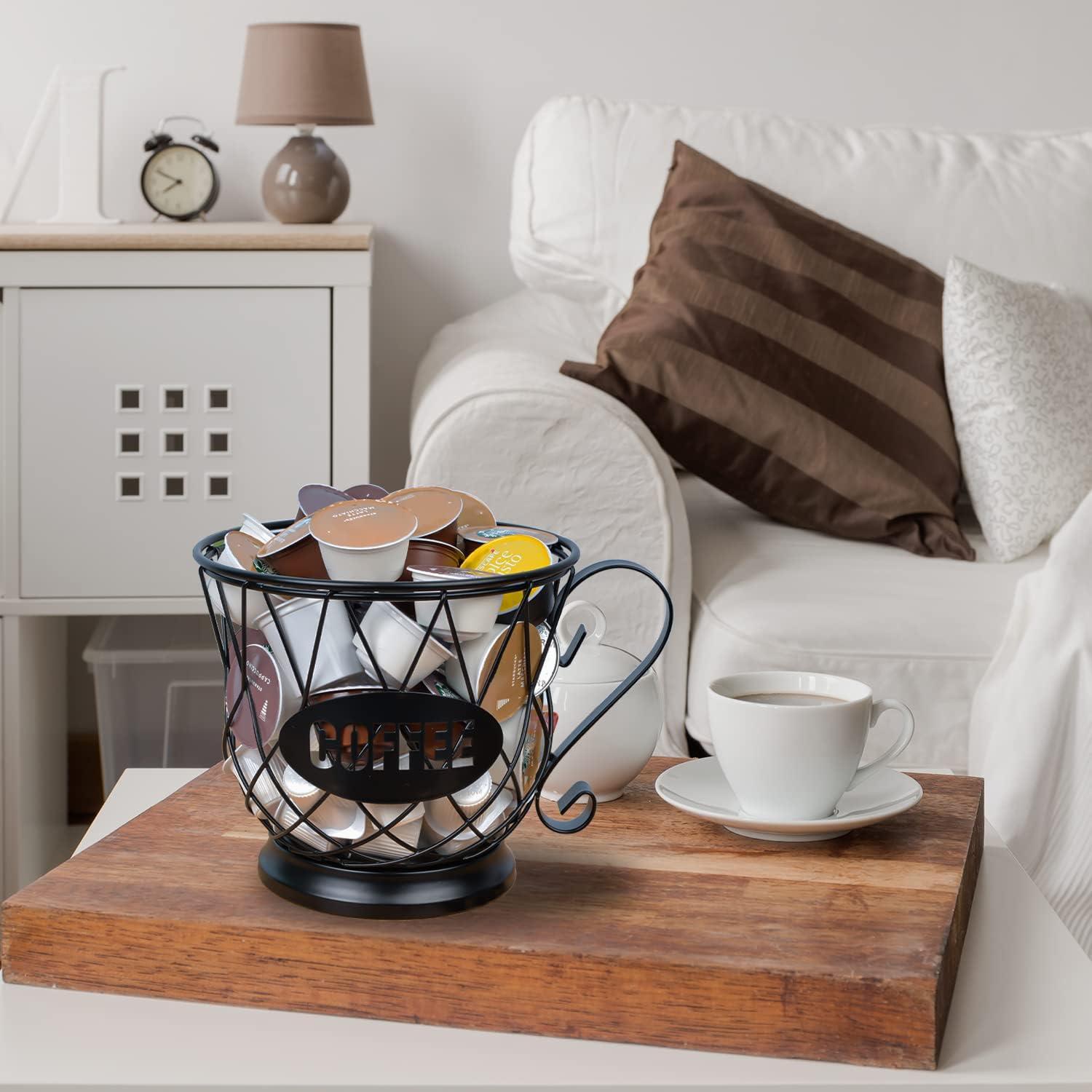 Soporte para cápsulas de café TreeLen, organizador grande 40 K Cups - Negro