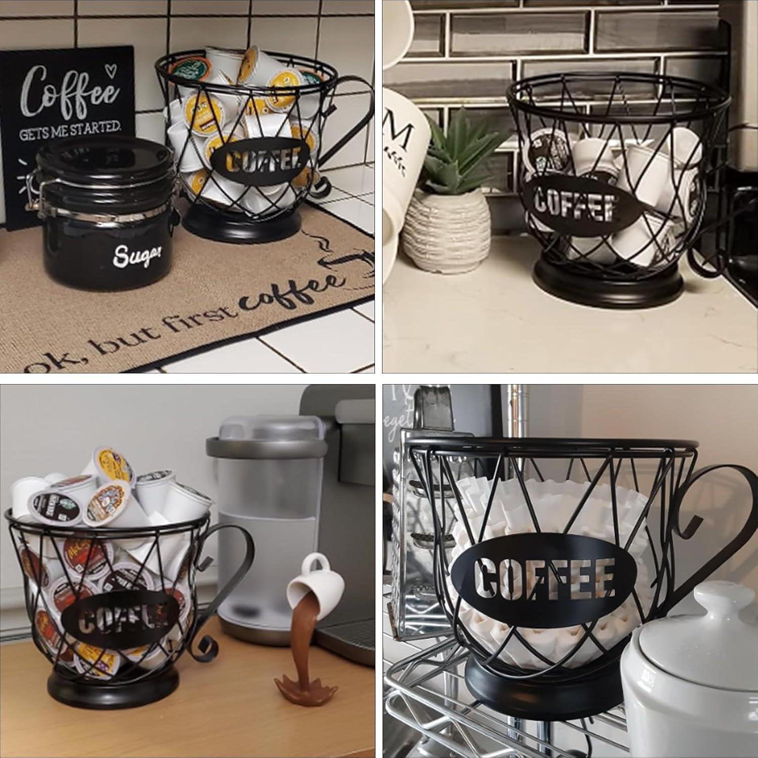 Soporte para cápsulas de café TreeLen, organizador grande 40 K Cups - Negro