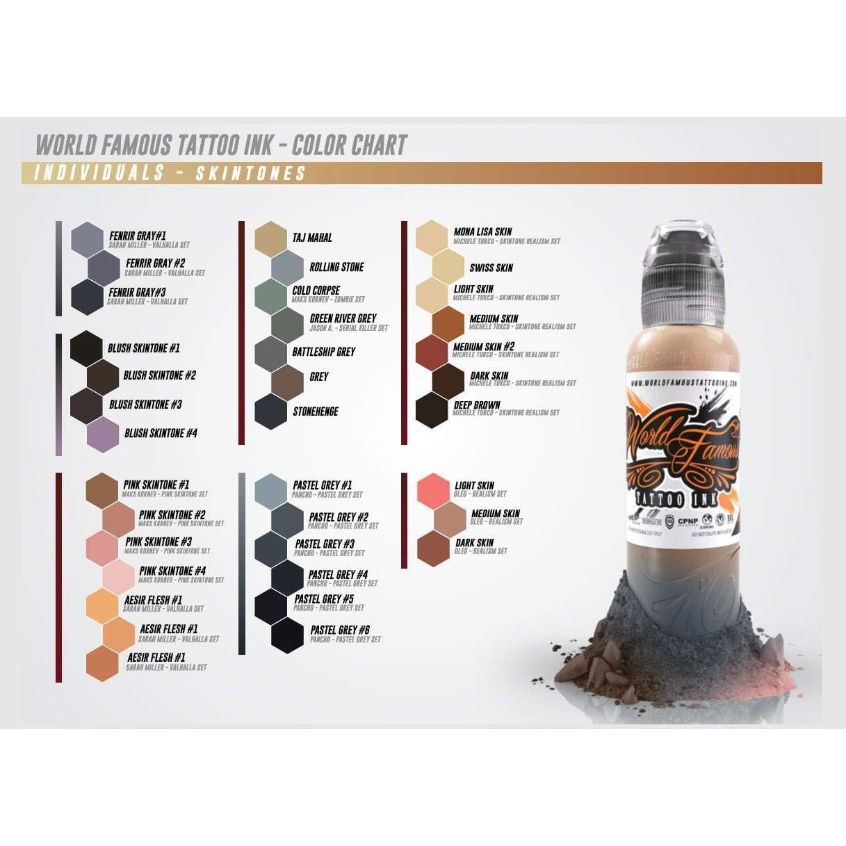 Tinta de Tatuaje Blanca Vegana World Famous 14.79 ml