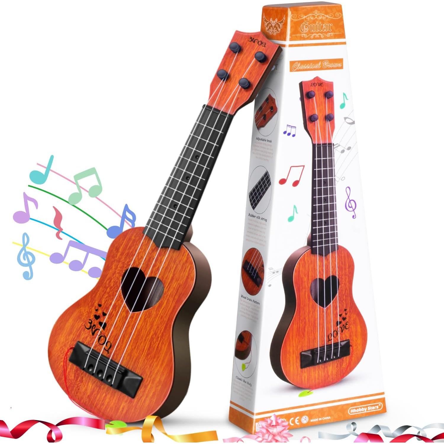 Juguete Musical Ukulele para Niños Hhobby Stars 43.5 cm
