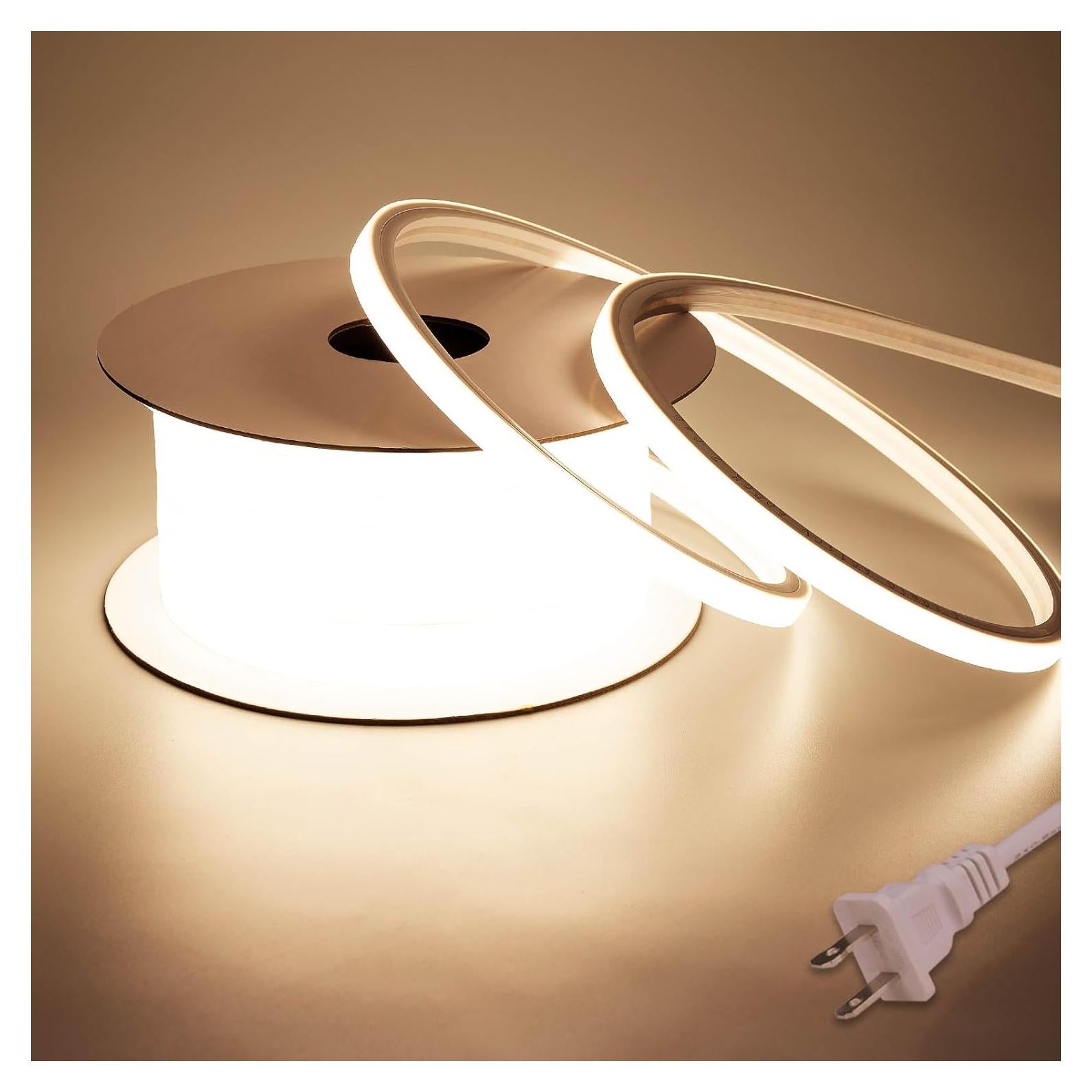 Tira LED Neón 32.8FT ZHONG YI 3000K Blanco Cálido Impermeable