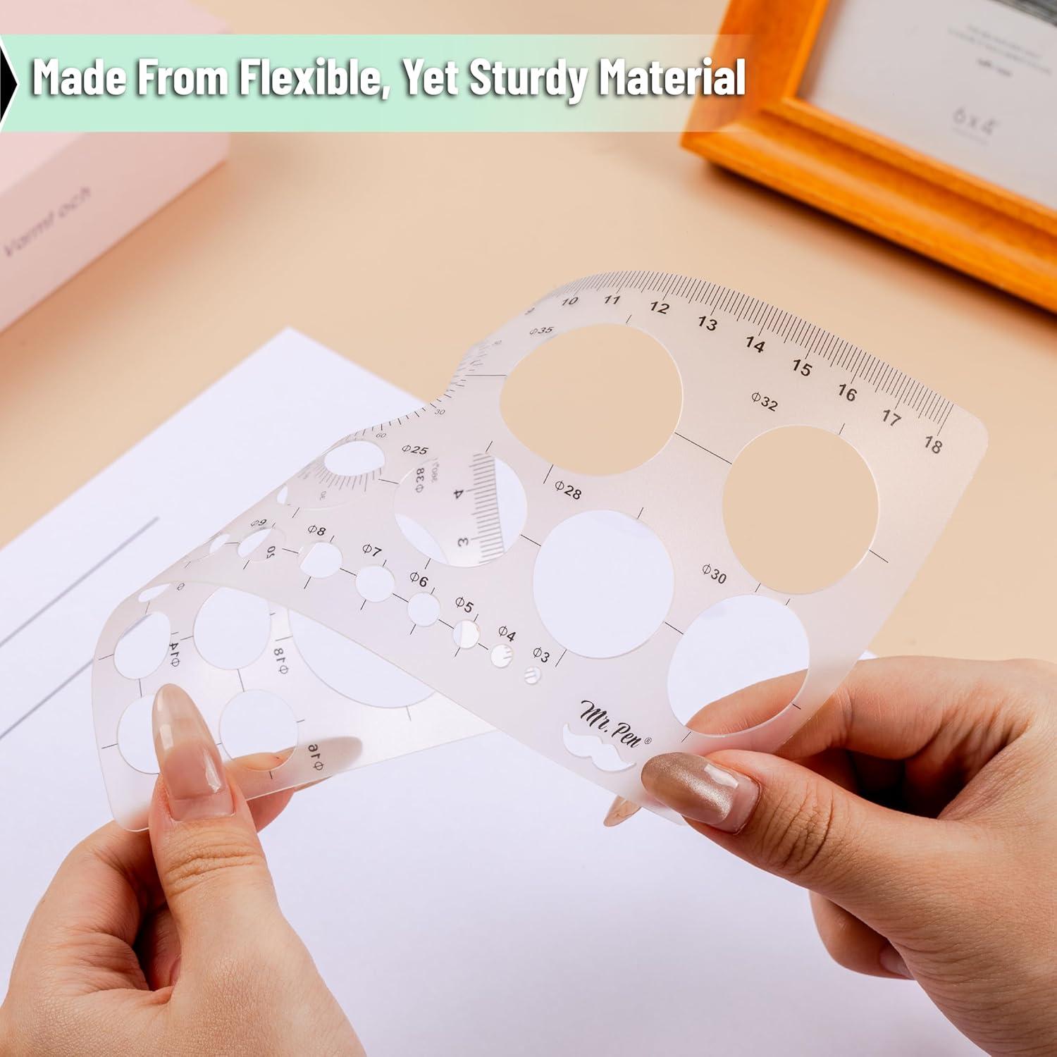 Plantilla de Círculo Mr. Pen - Plástico Transparente 1 Pieza